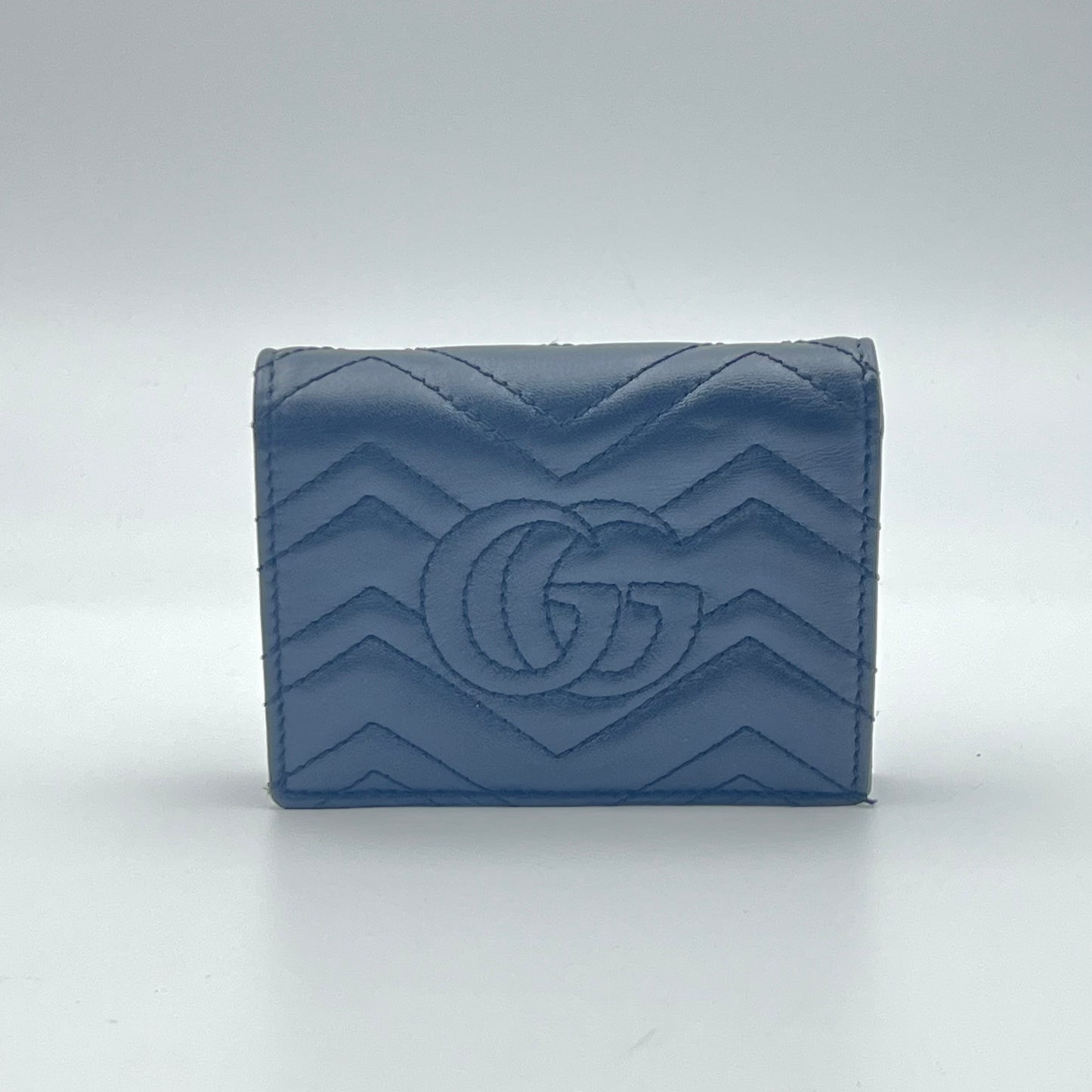 Leather Black GG Marmont Small Card Case Wallet