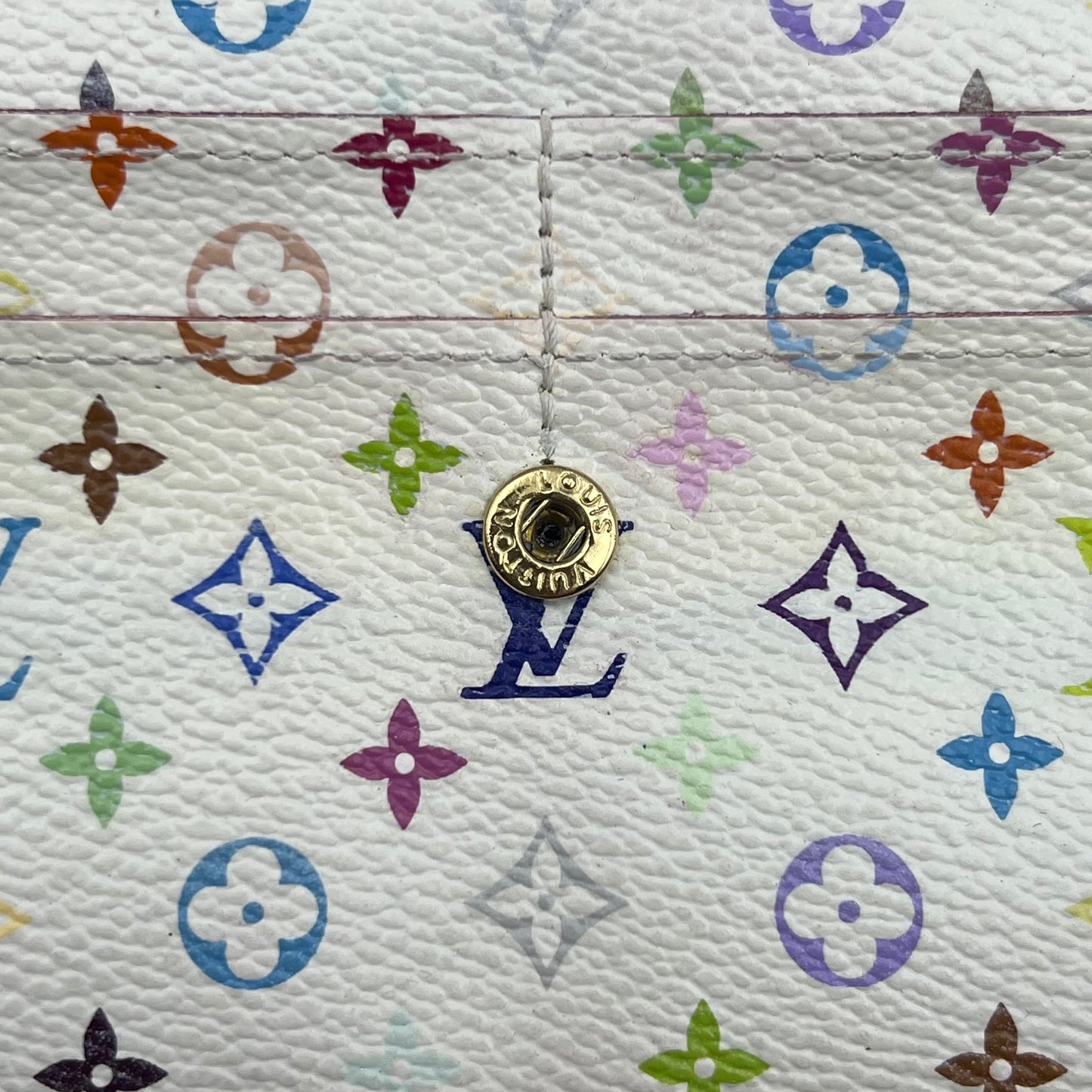 Multicolore Monogram Pattern Sarah Wallet