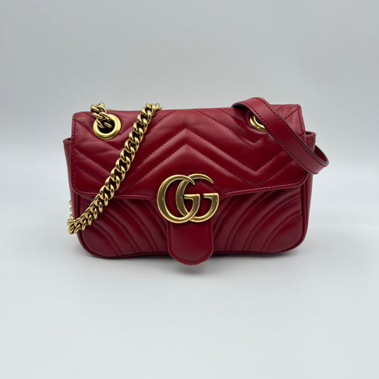 GG Marmont Flap Bag Matelasse Leather Mini