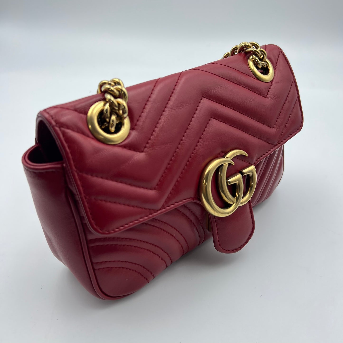 GG Marmont Flap Bag Matelasse Leather Mini