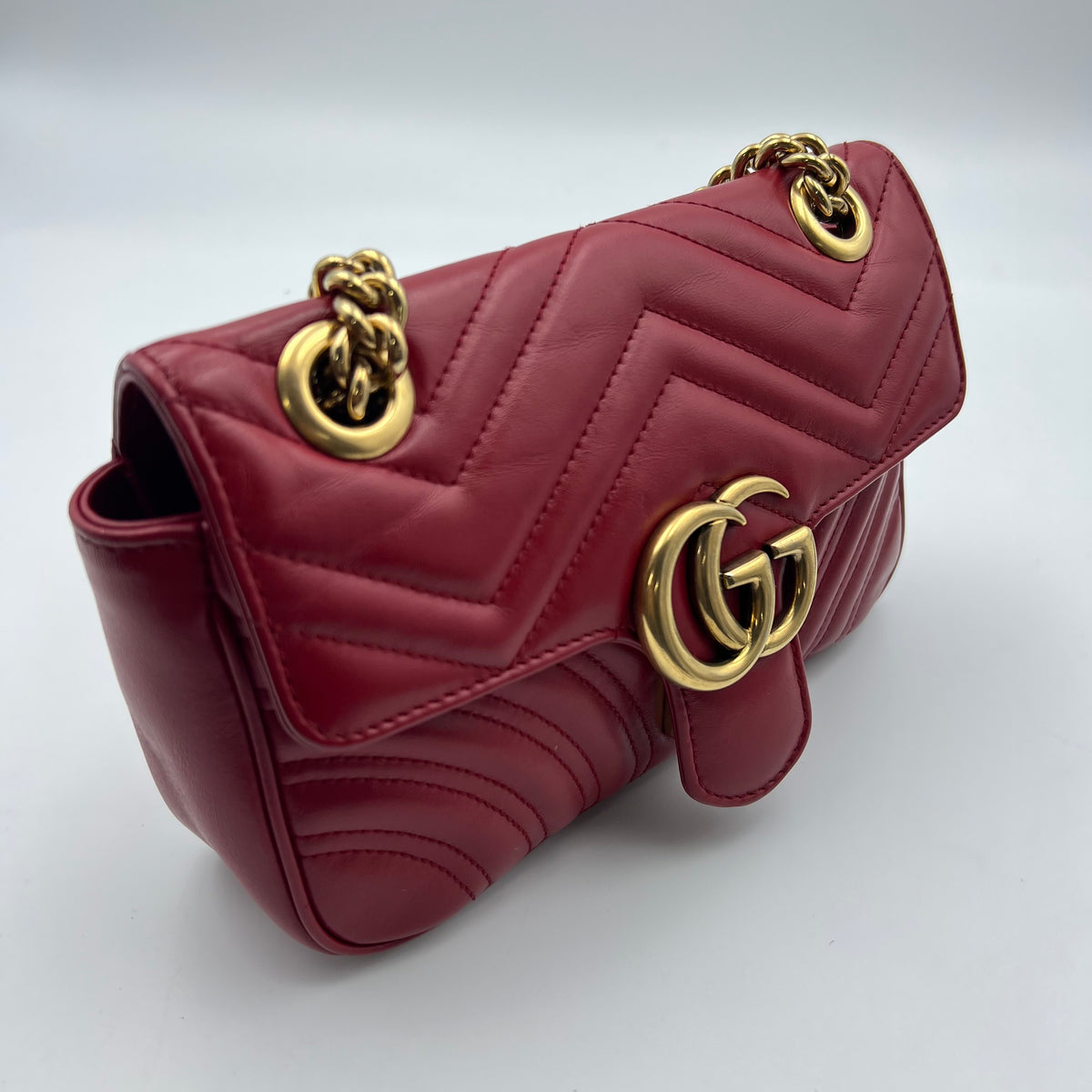 Gucci GG Marmont Flap Bag Matelasse Leather Mini — view 7 of 9 GG Marmont Flap Bag Matelasse Leather Mini, view 7 of 9