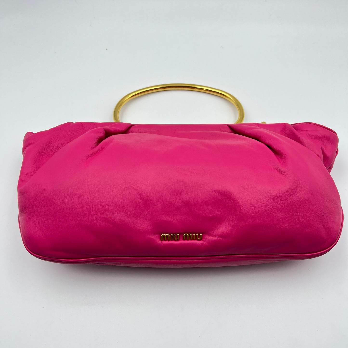 Peonia Lambskin Leather Frame Top Evening Bag