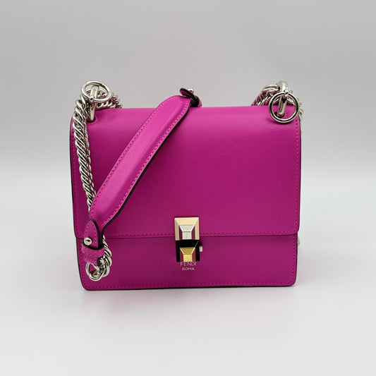 Pink Kan I Leather Shoulder Bag