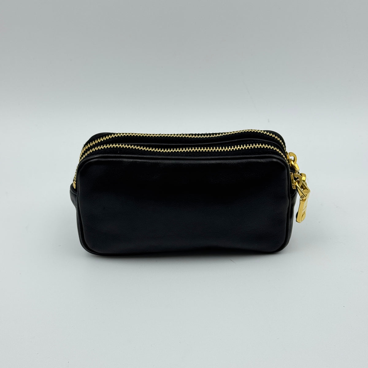 Miu Miu Black Leather Clutch Purse with Gold and Silver Studs — view 2 of 8 Black Leather Clutch Purse with Gold and Silver Studs, view 2 of 8