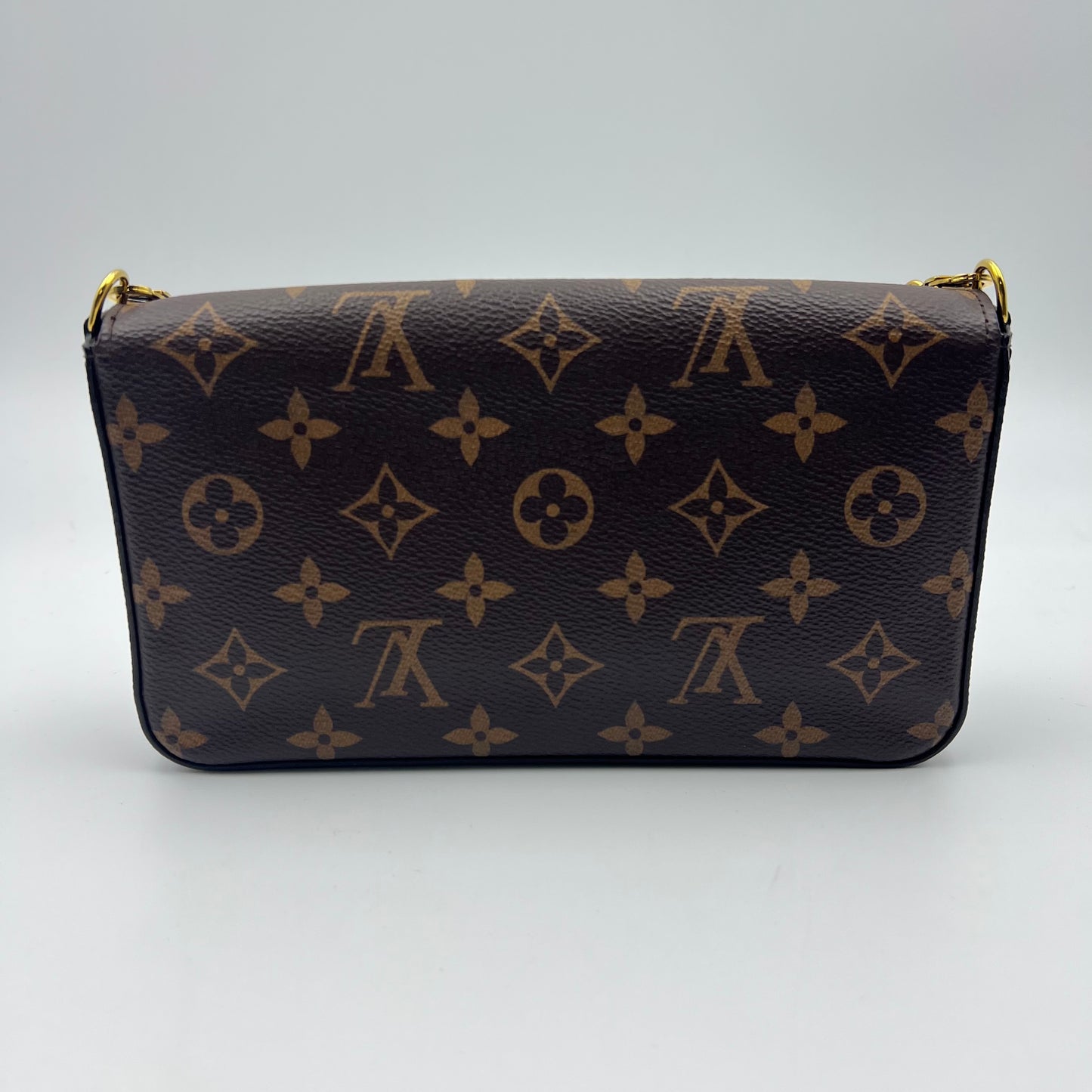Monogram Pochette Felicie Chain Wallet Fuchsia