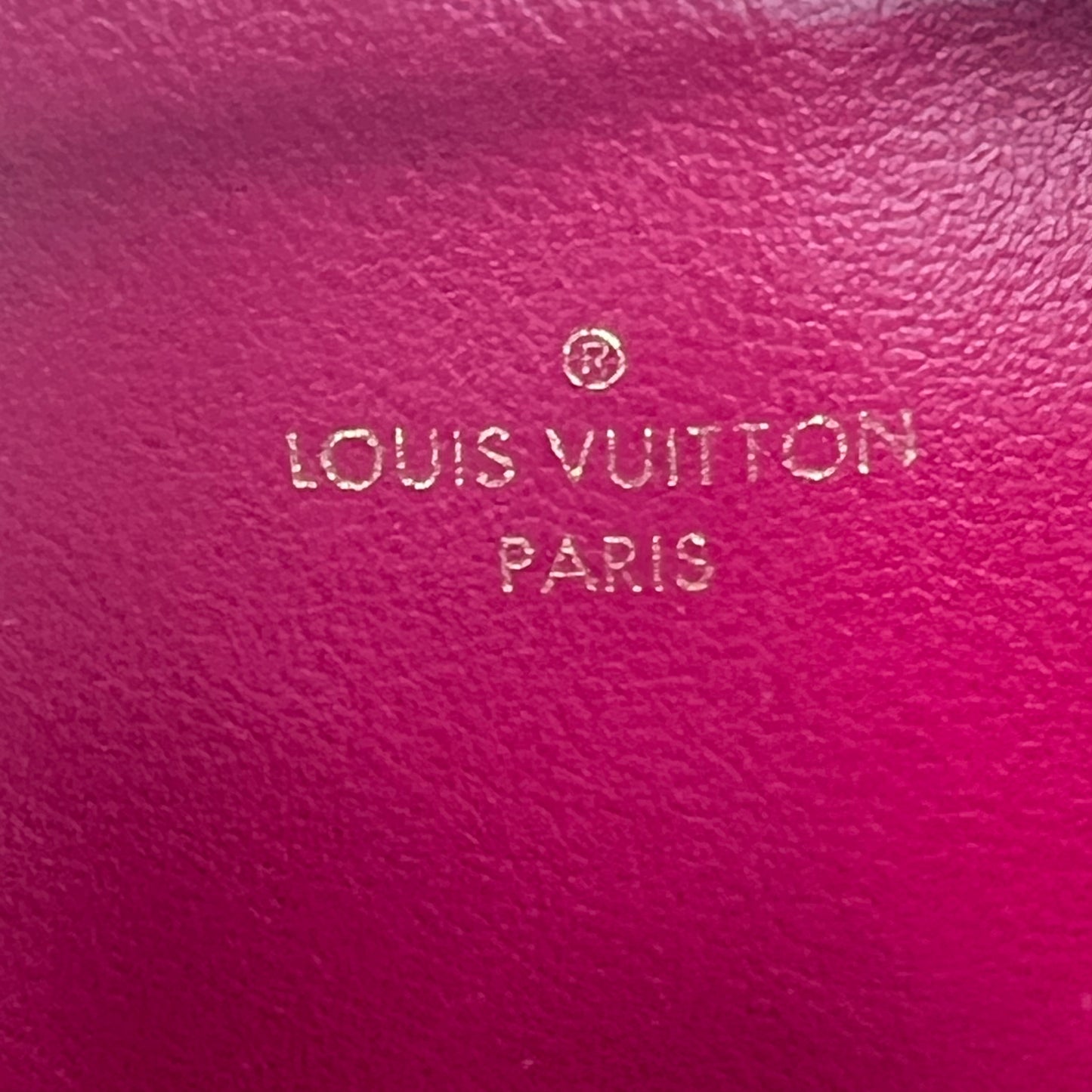 Monogram Pochette Felicie Chain Wallet Fuchsia