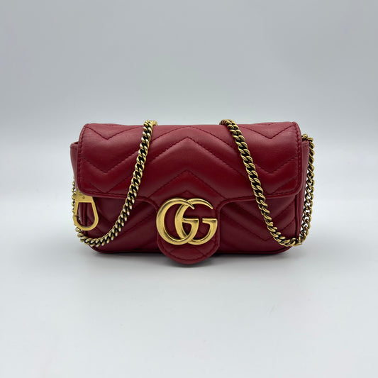 GG Marmont Flap Bag Matelasse Leather Super Mini