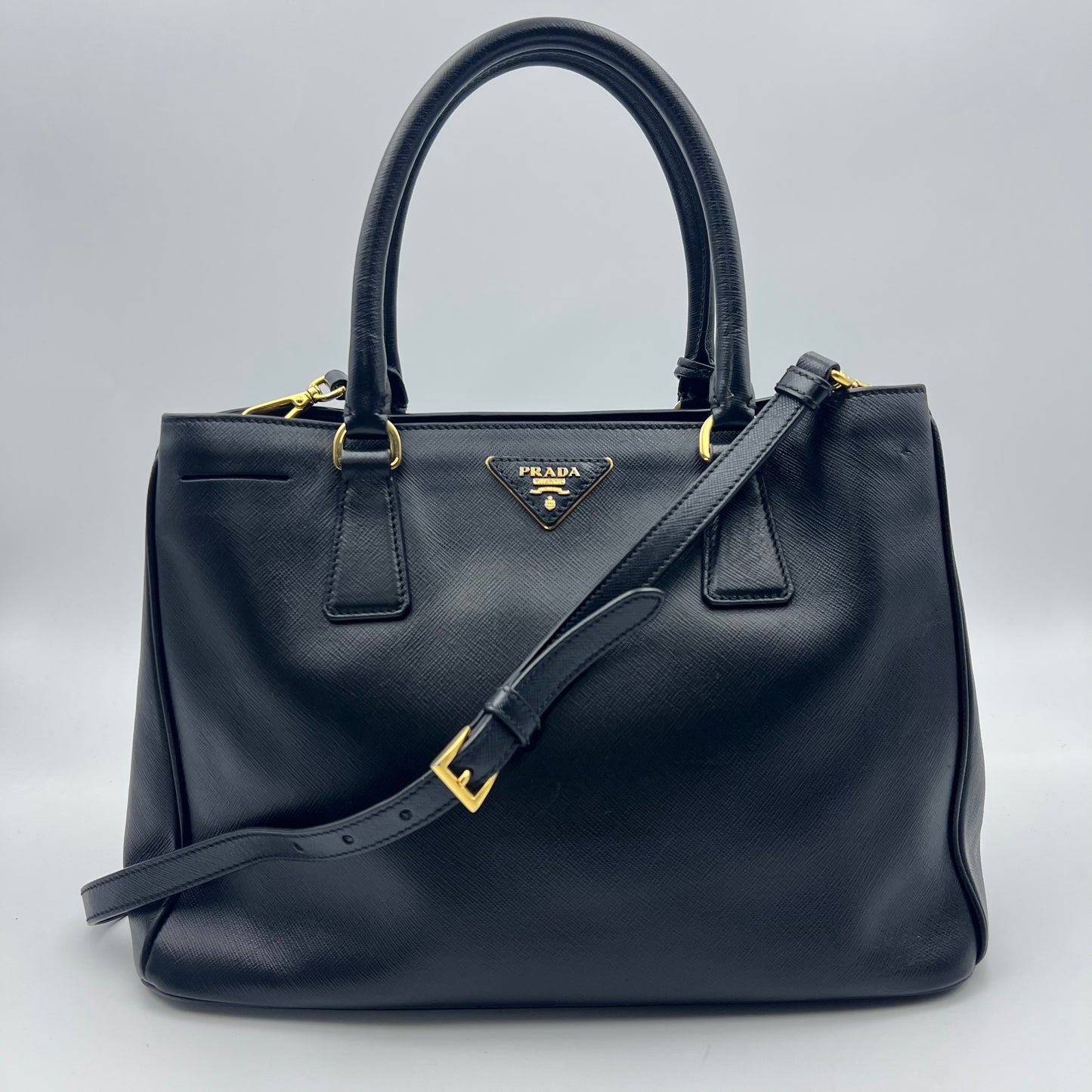 Black Saffiano Leather Medium Tote