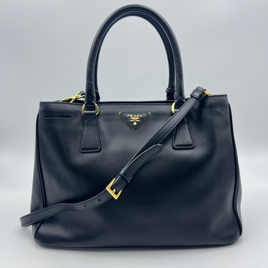 Black Saffiano Leather Medium Tote