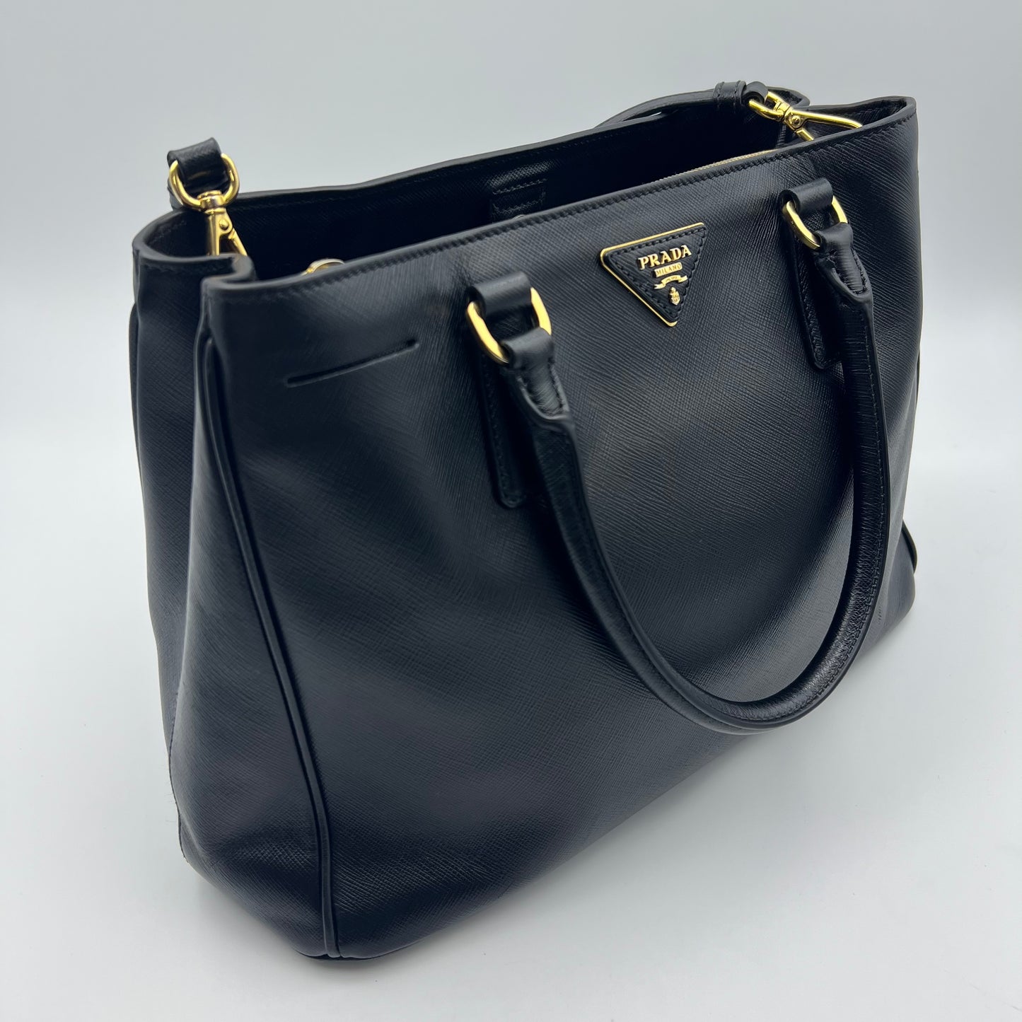 Black Saffiano Leather Medium Tote