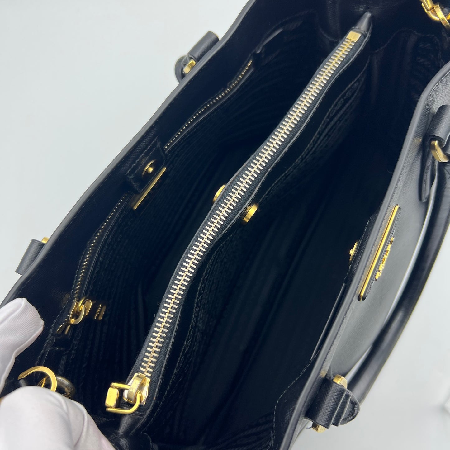 Black Saffiano Leather Medium Tote