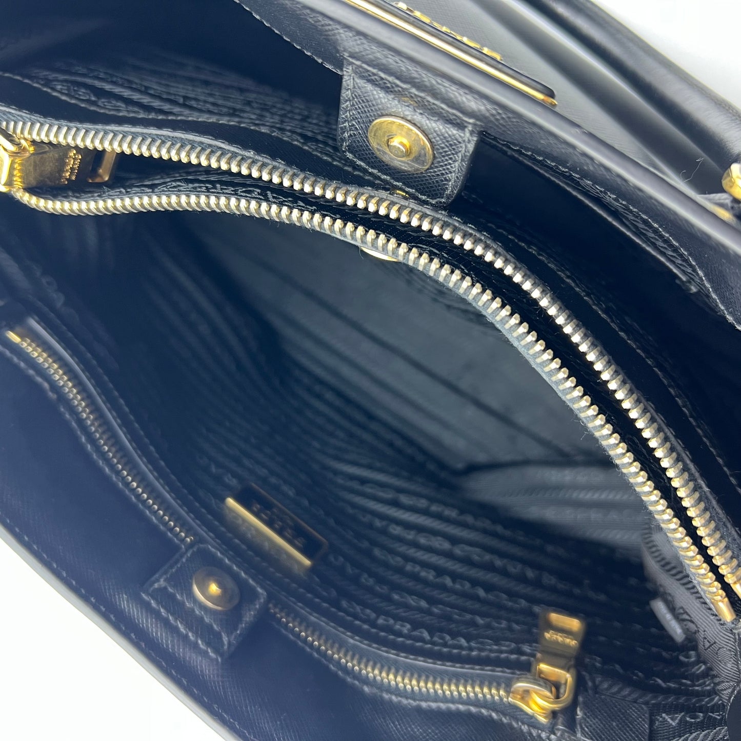 Black Saffiano Leather Medium Tote