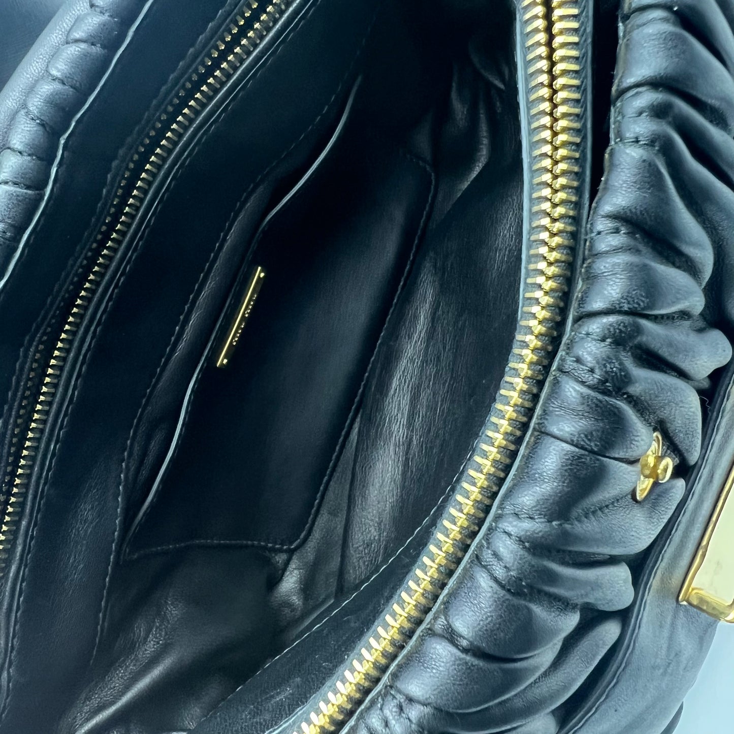 Leather Top Handle Bag Black