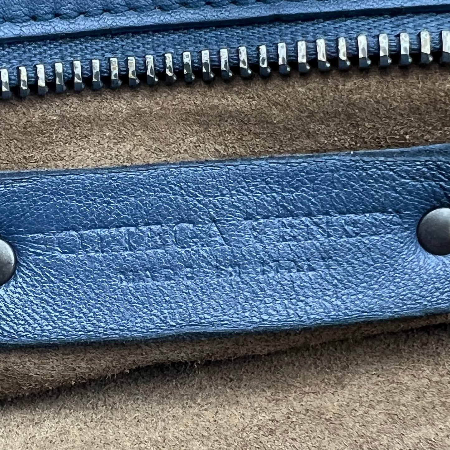 Blue Intrecciato Woven Nappa Leather Small Accordion Shoulder bag