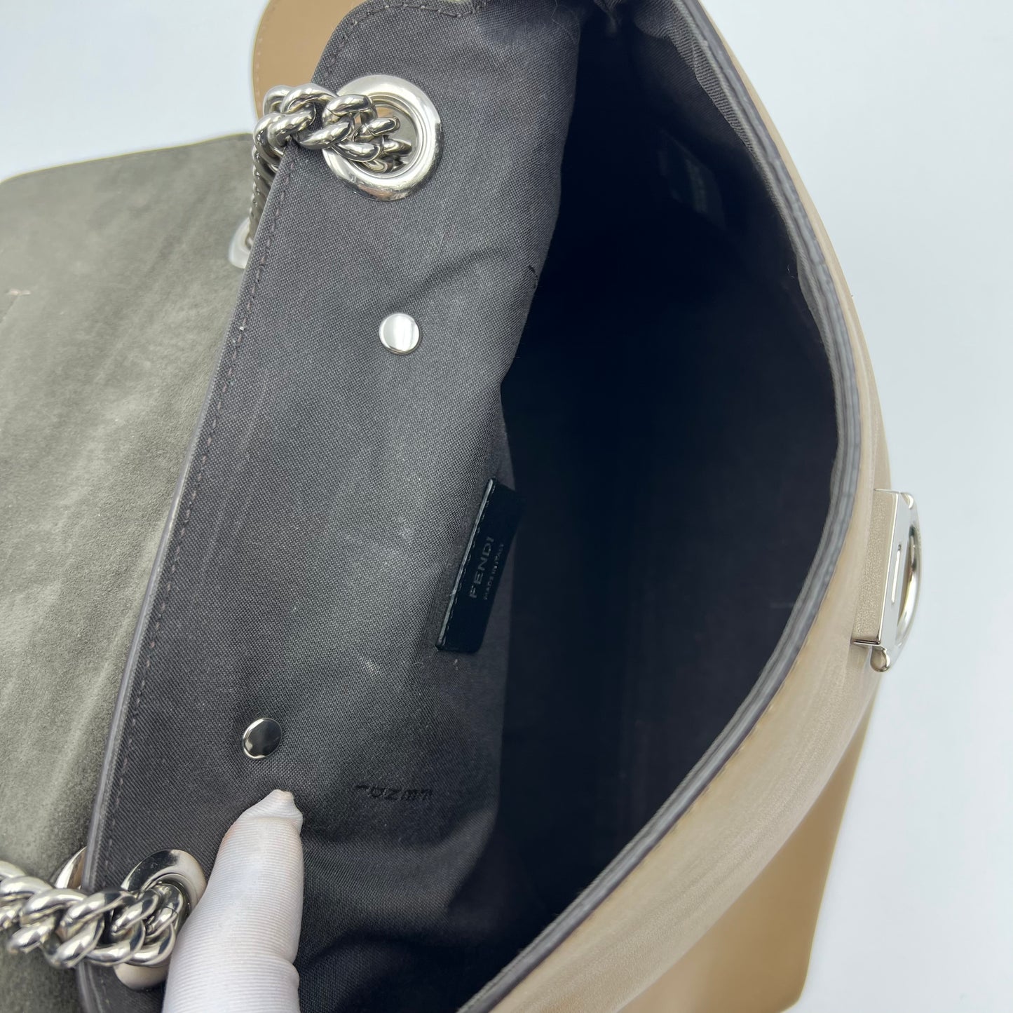 Back to school leather backpack Beige