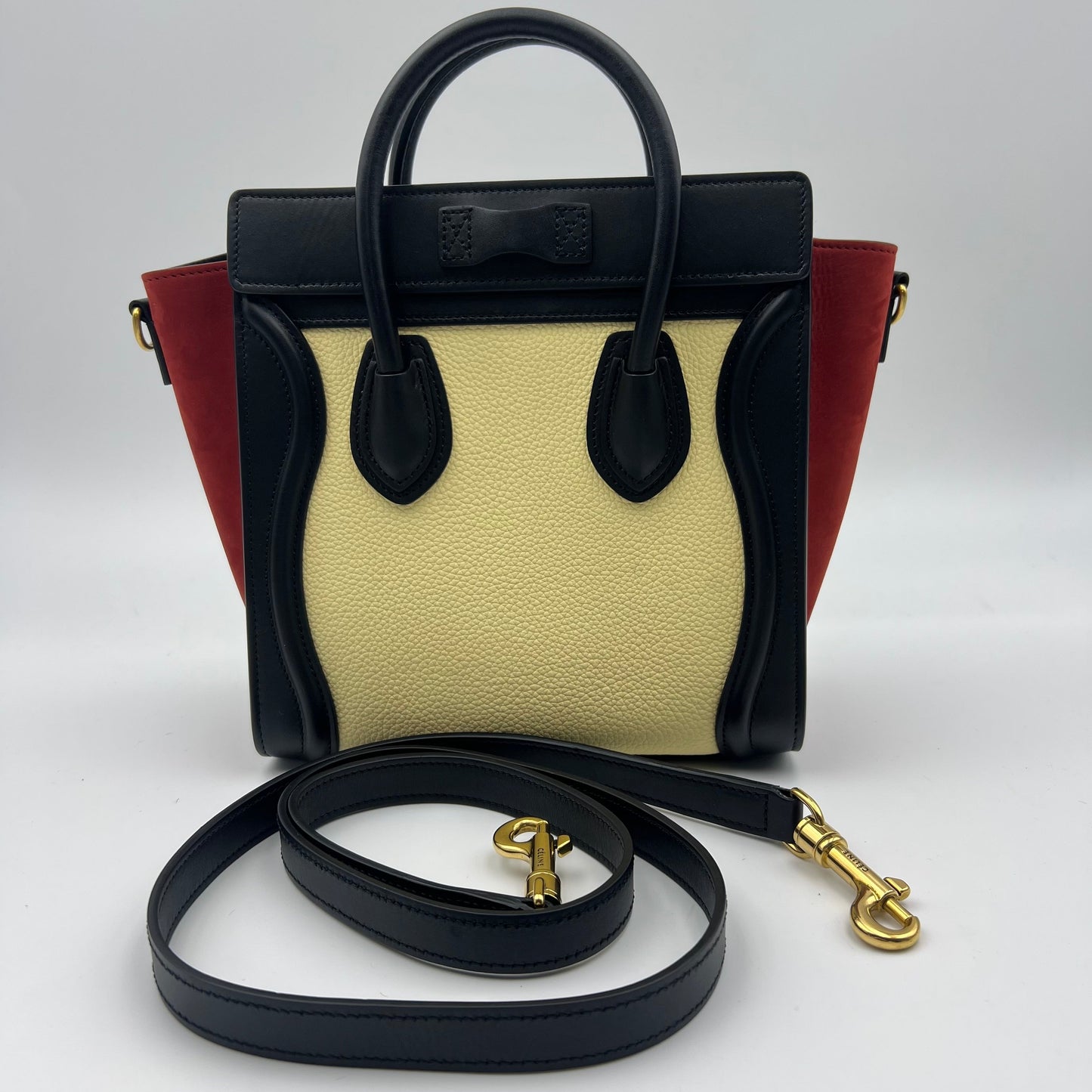 Celine Tri-Color Leather Nano Luggage