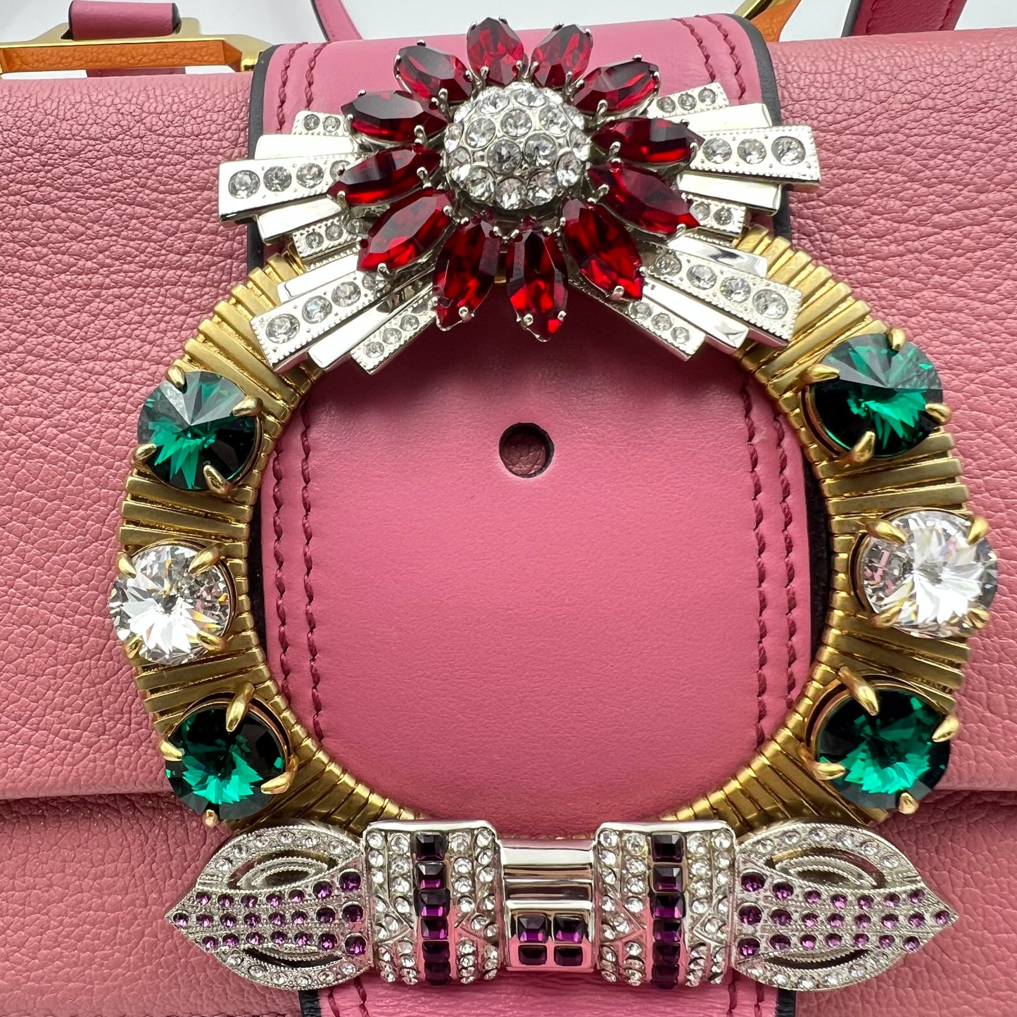Crystal Embellished Madras Rugiada Shoulder Bag