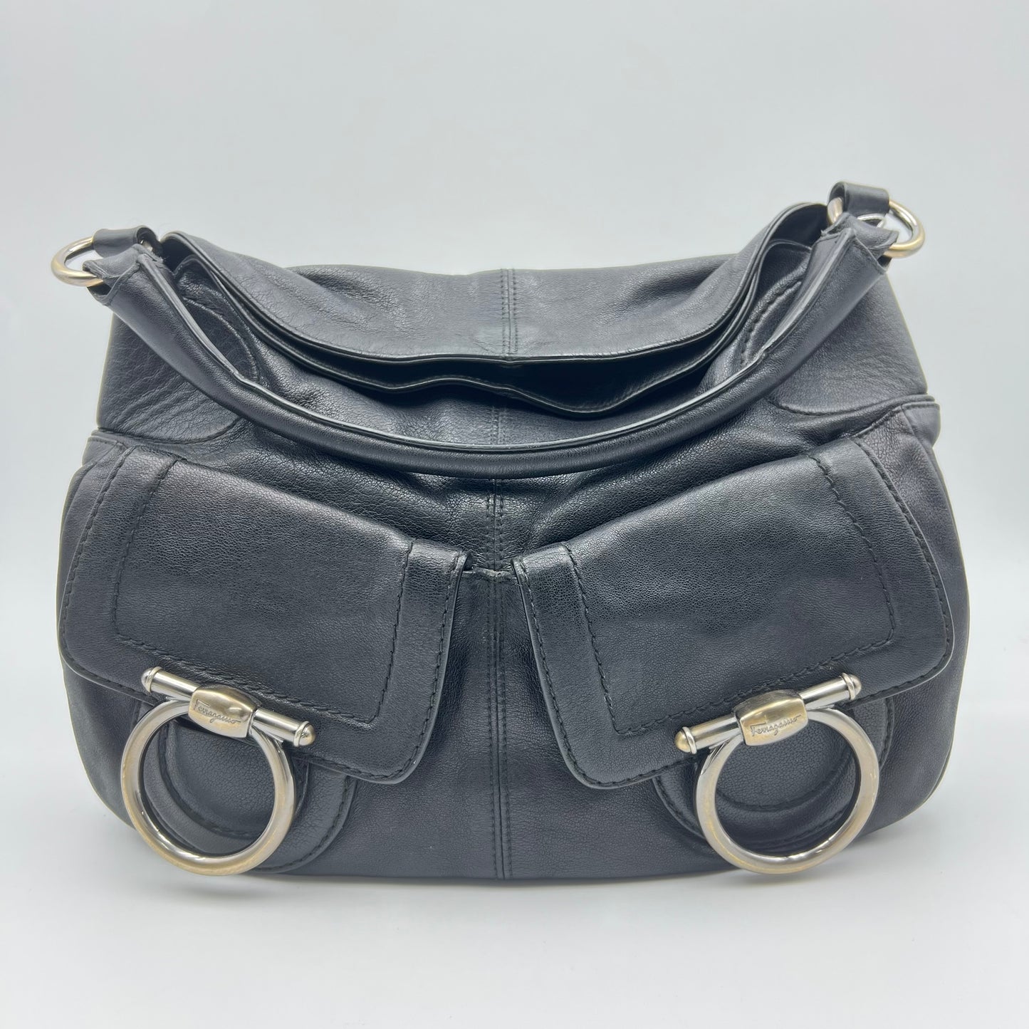 Black Leather Hobo