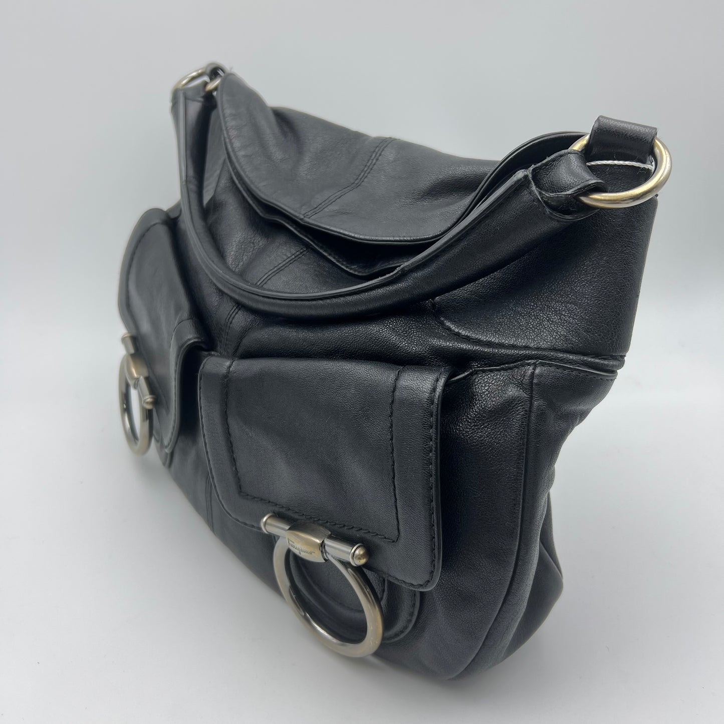 Black Leather Hobo