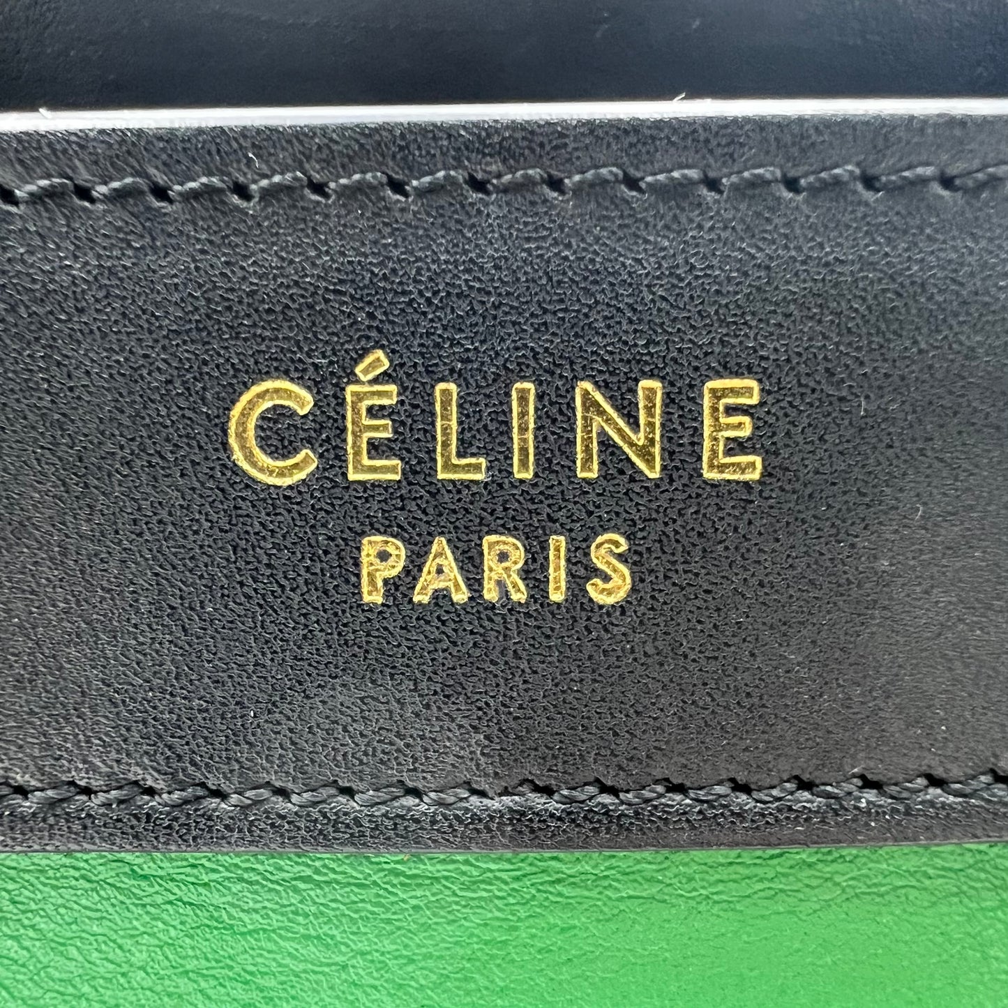 Bicolor Luggage Bag Leather Nano