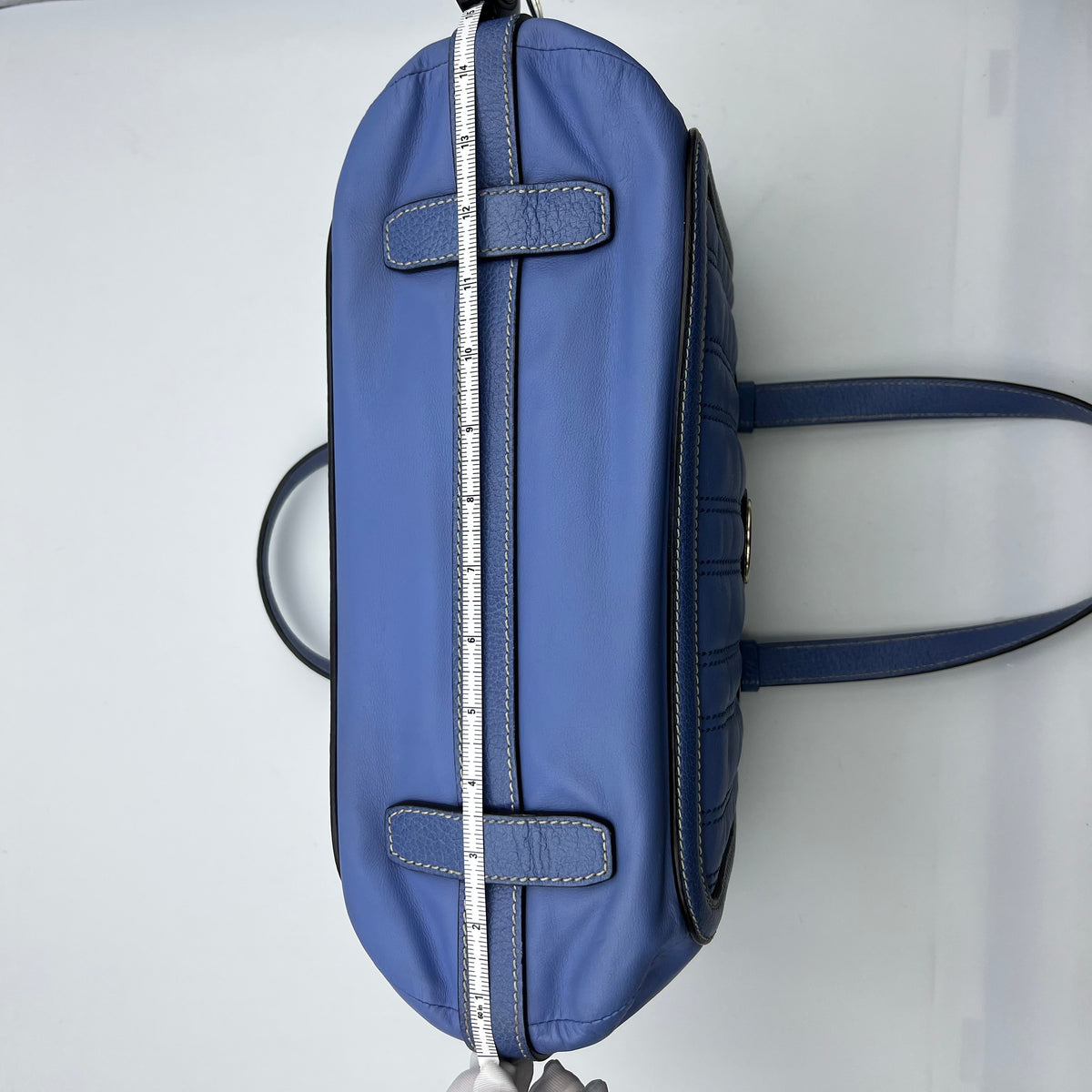 Versace Tote Bag Leather Blue Silver — view 2 of 9 Tote Bag Leather Blue Silver, view 2 of 9