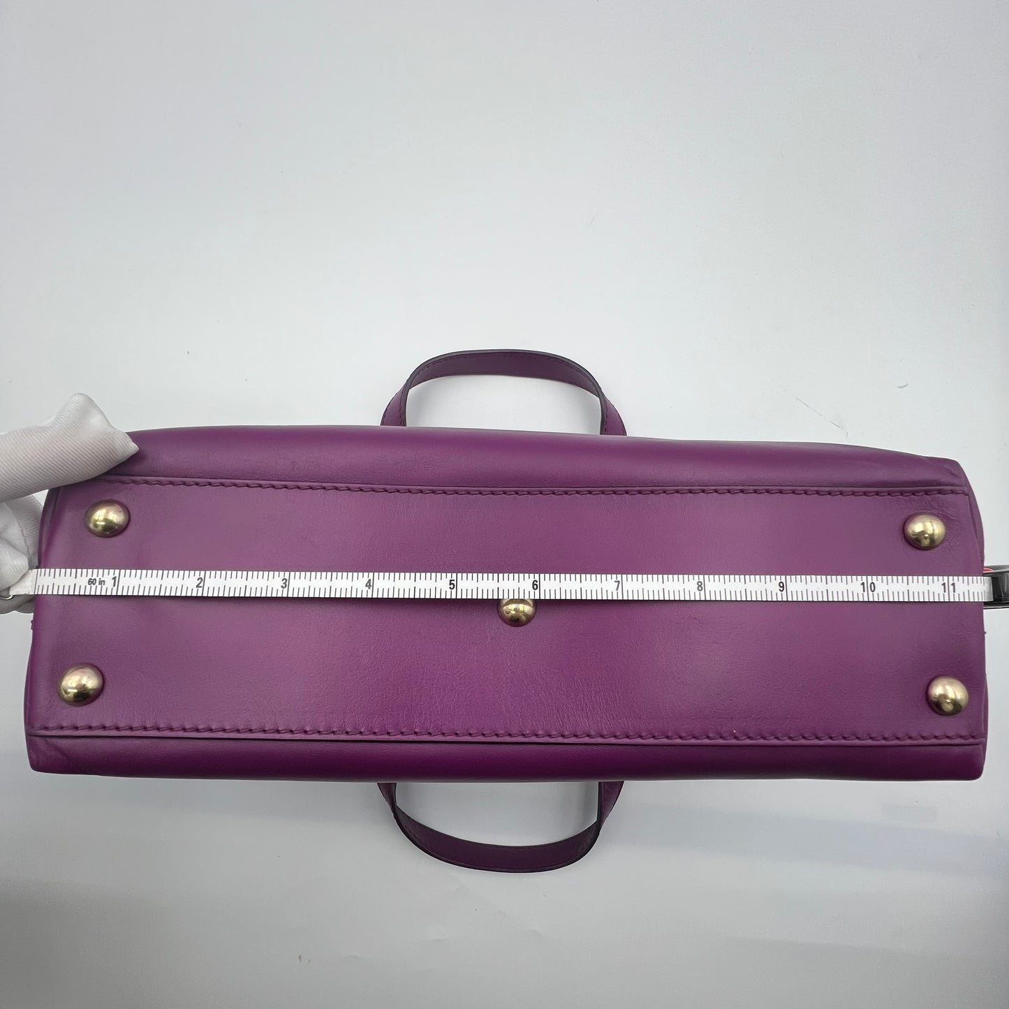 Boston leather handbag Violet Purple
