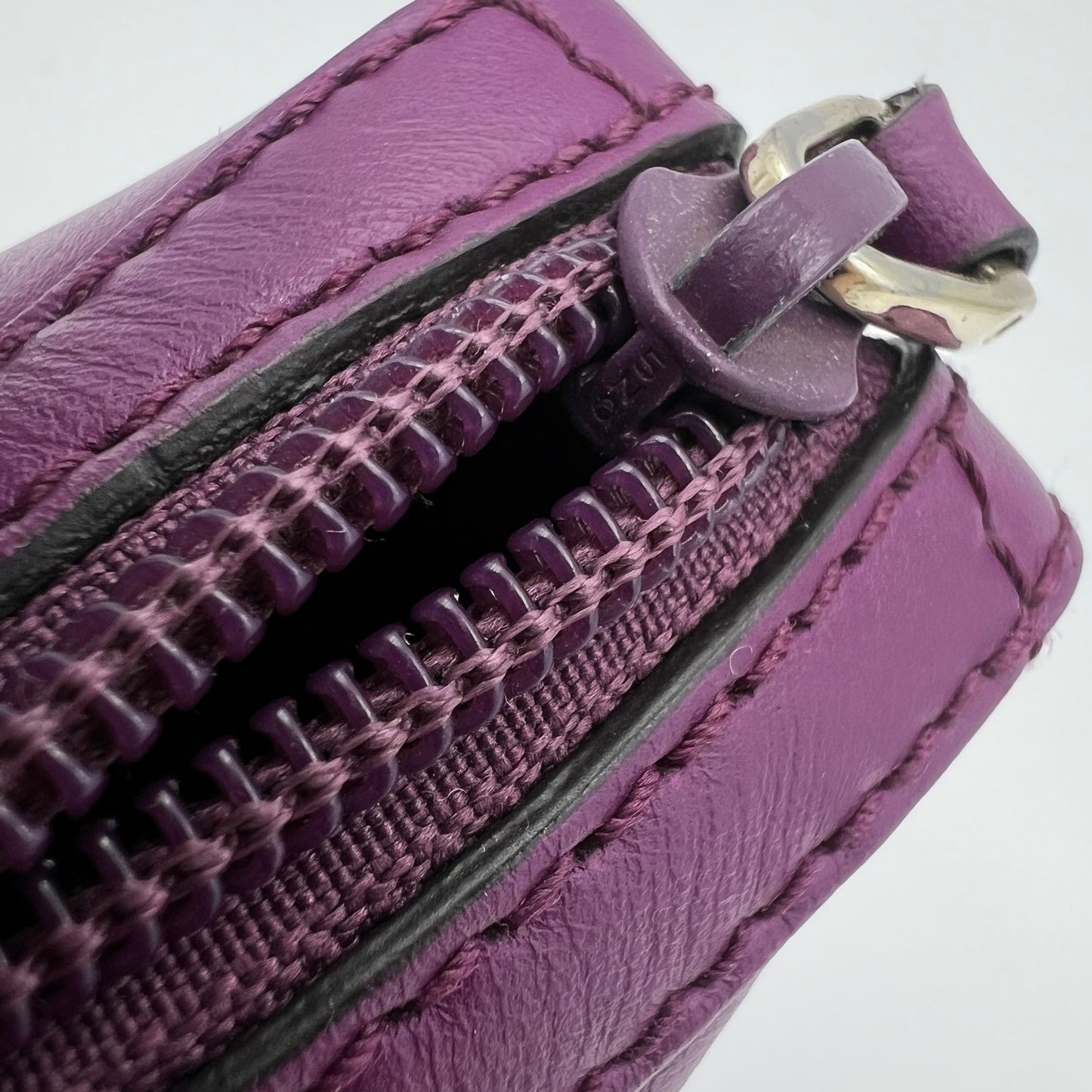 Boston leather handbag Violet Purple