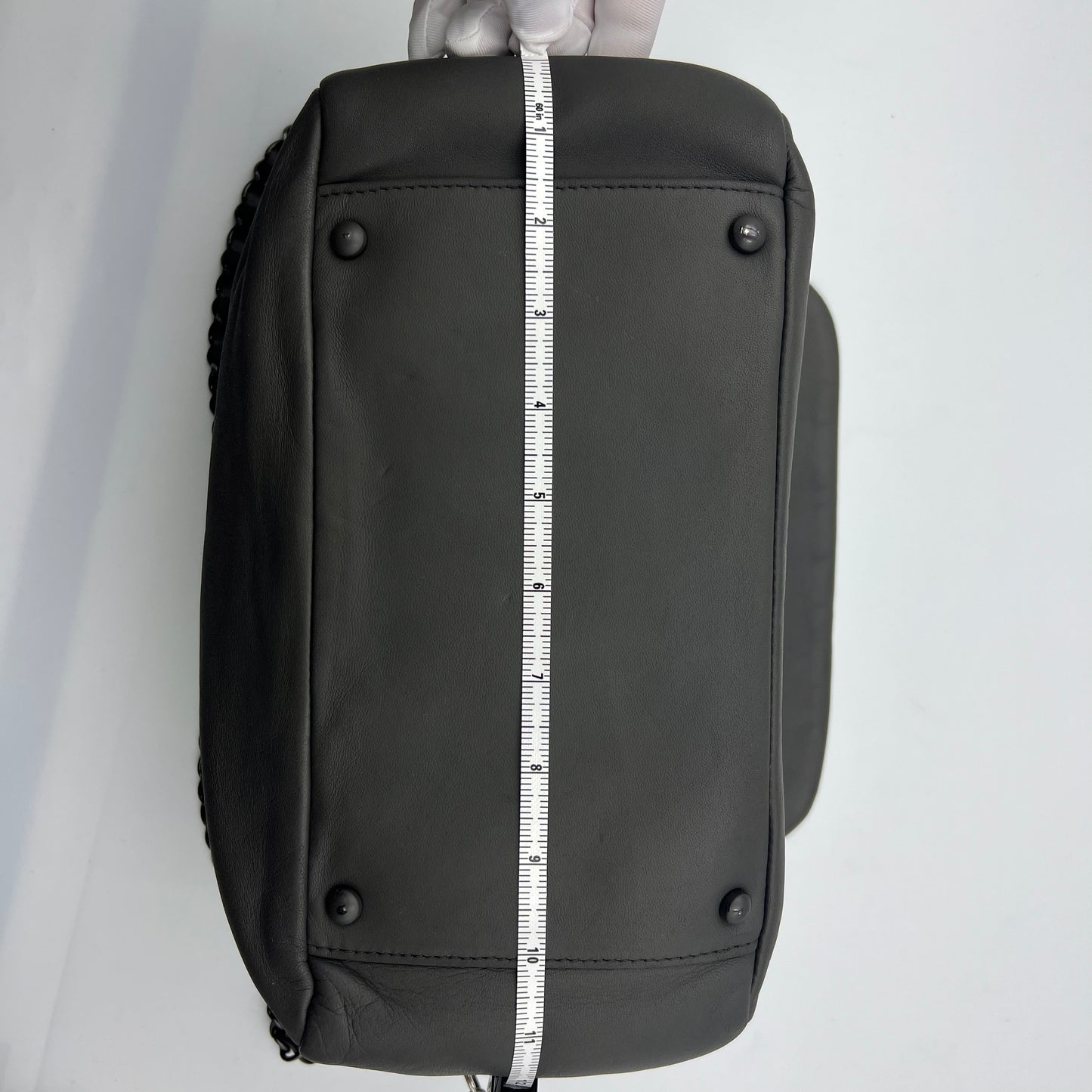 Gray Accordion CC Flap Bag Grey Dark grey