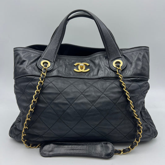 Chanel
Black Quilted Leather In-the-Mix Small Tote Bag