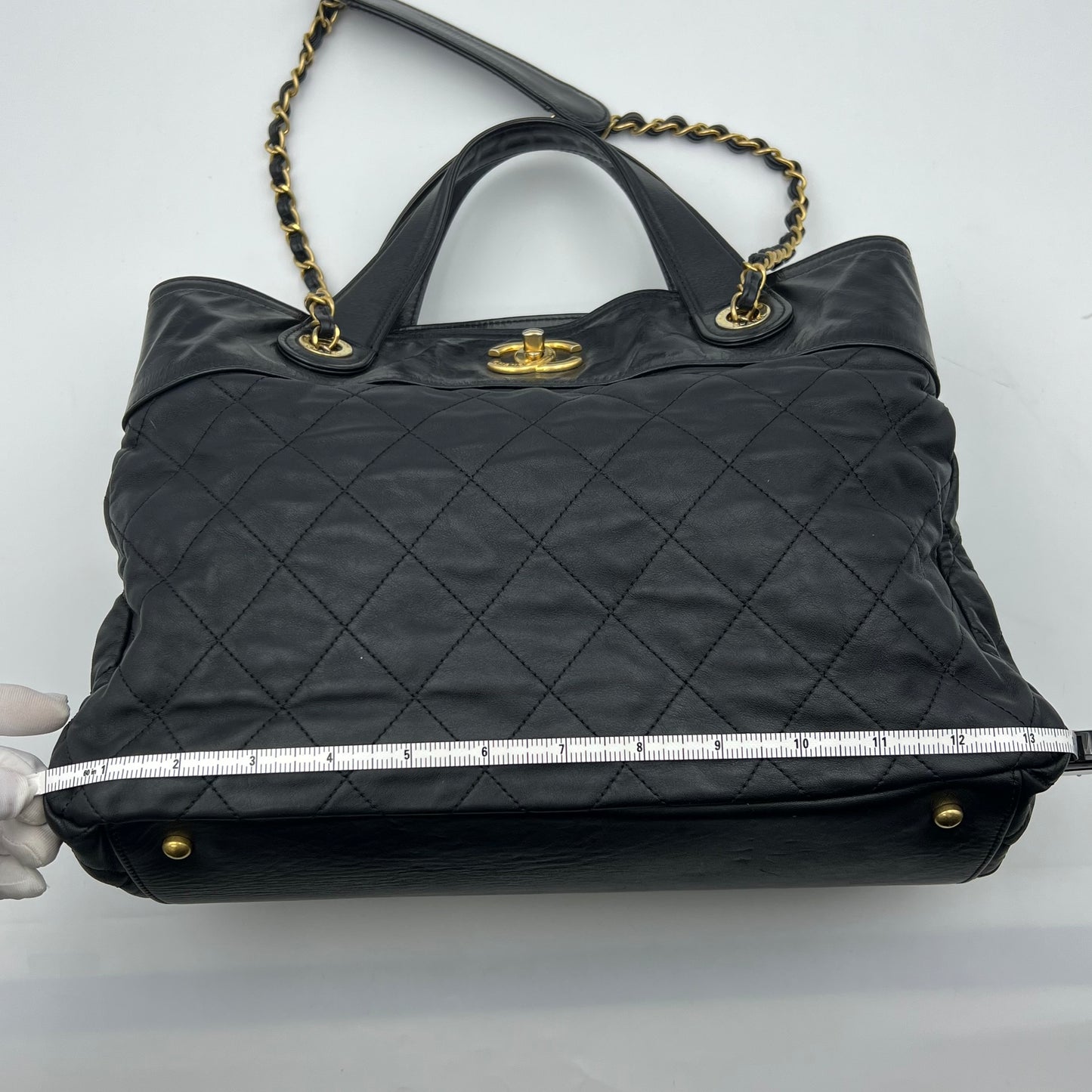 Chanel
Black Quilted Leather In-the-Mix Small Tote Bag