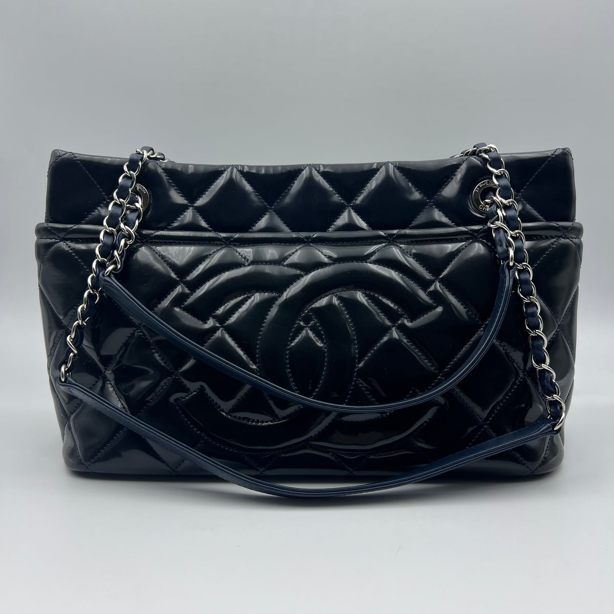 Chanel Patent Leather Timeless Soft Shopper Tote