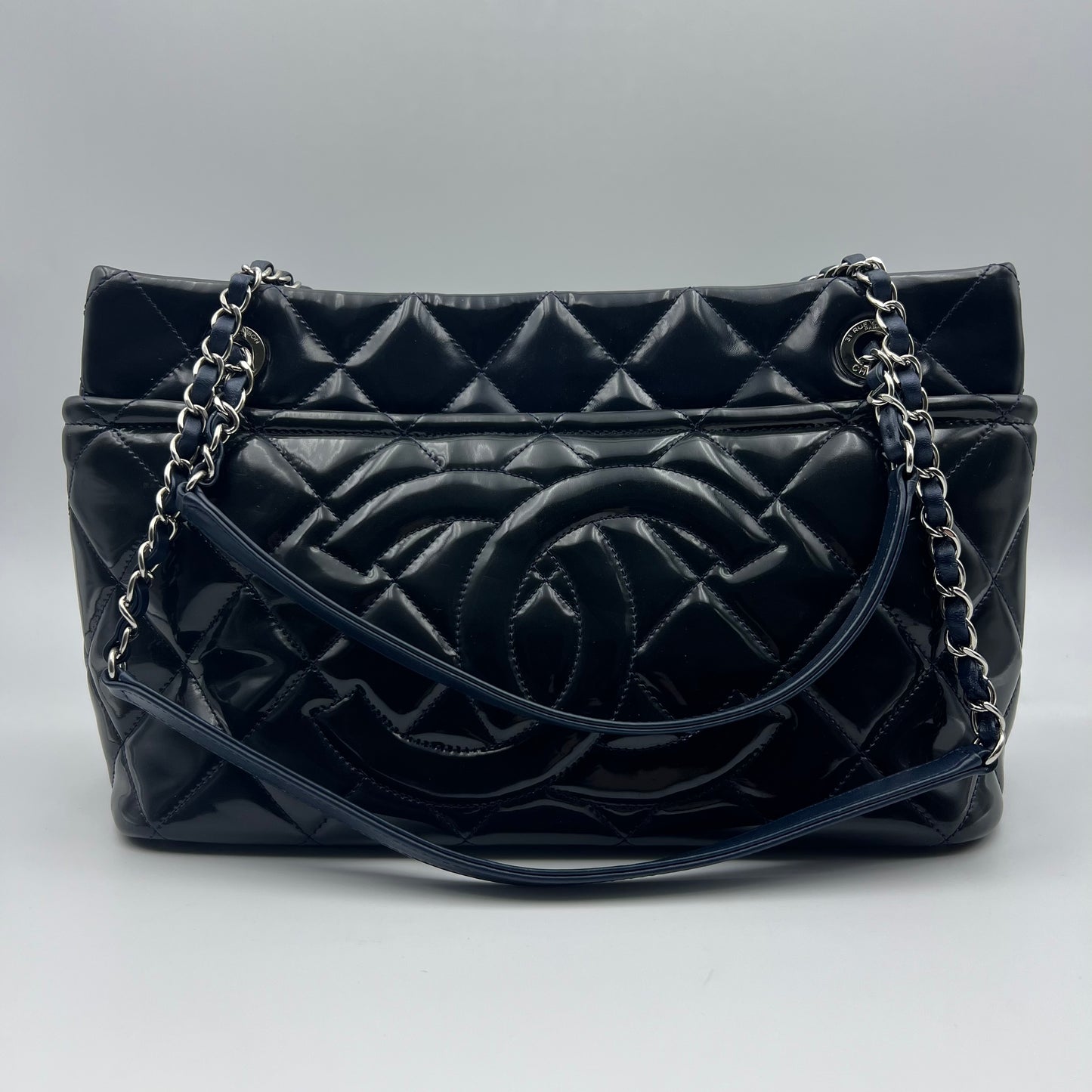 Patent Leather Timeless Soft Shopper Tote