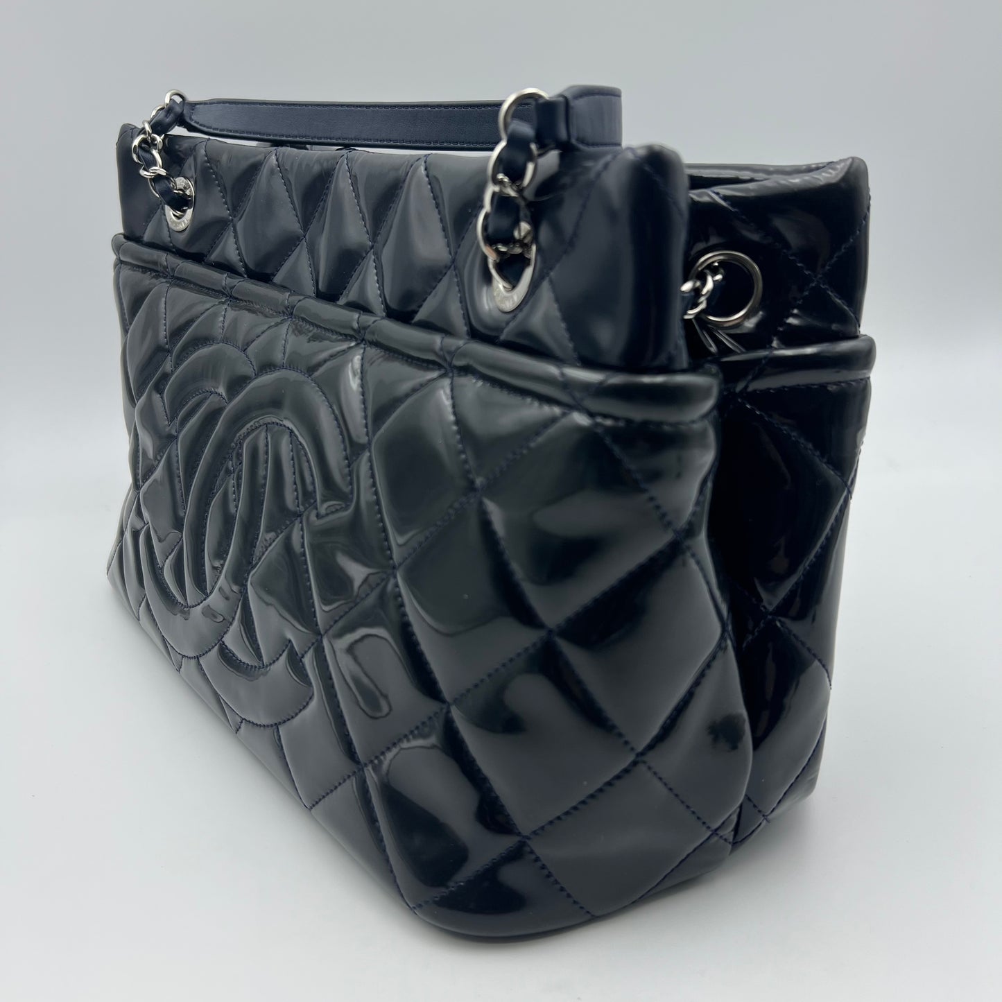 Patent Leather Timeless Soft Shopper Tote