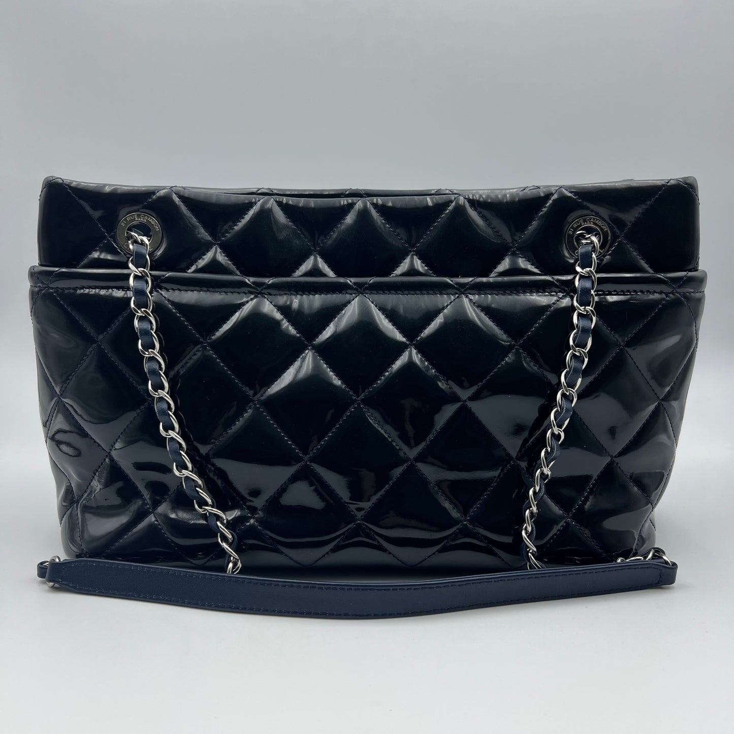 Patent Leather Timeless Soft Shopper Tote