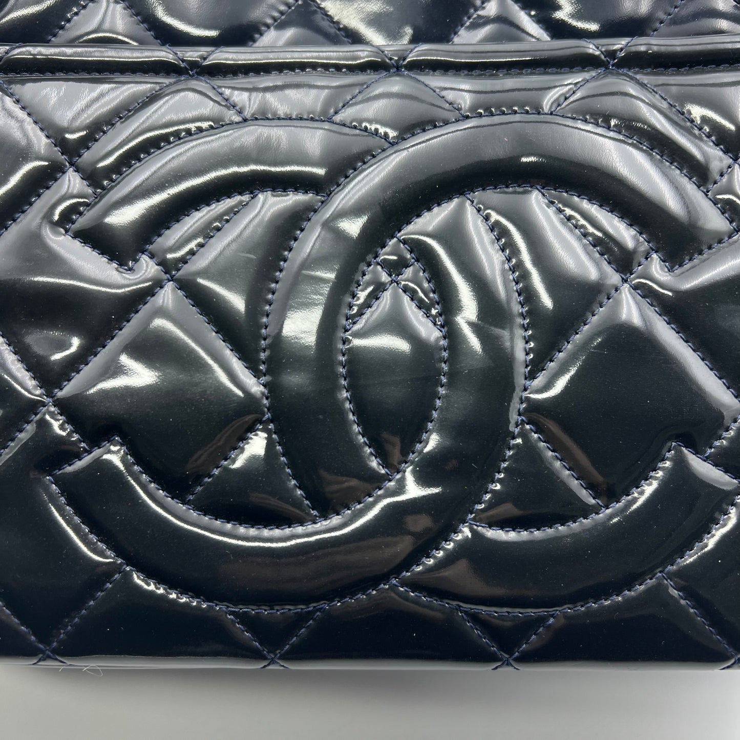 Patent Leather Timeless Soft Shopper Tote