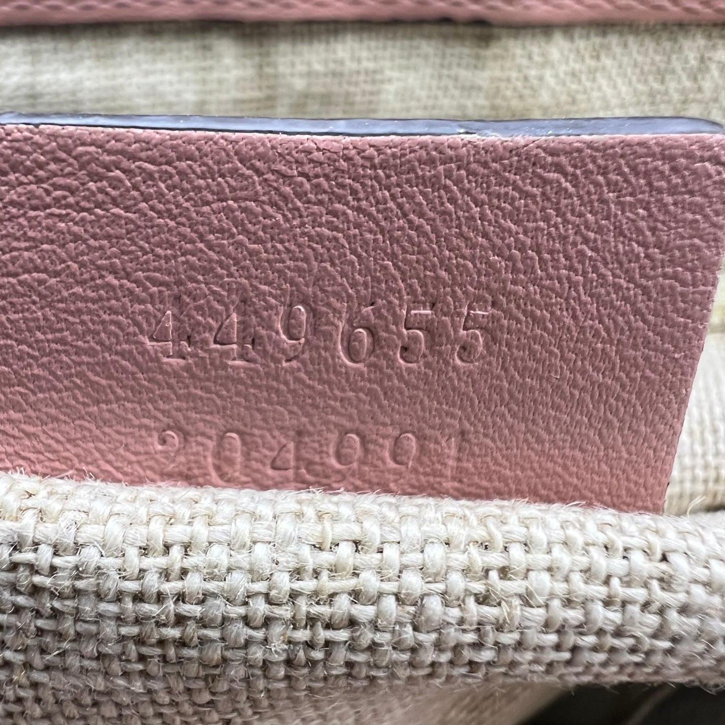 Guccissima Pink Leather Tote Bag With Strap 
