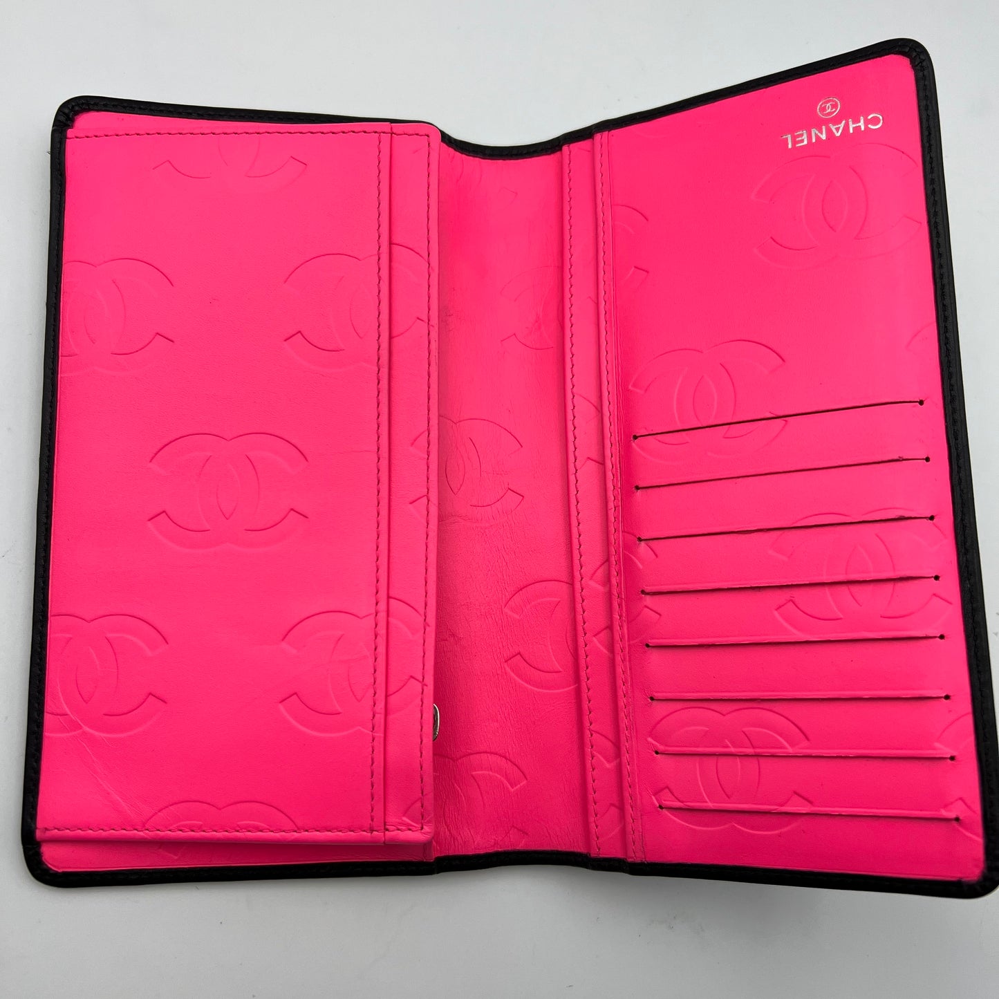 Quilted Cambon Yen Wallet Black