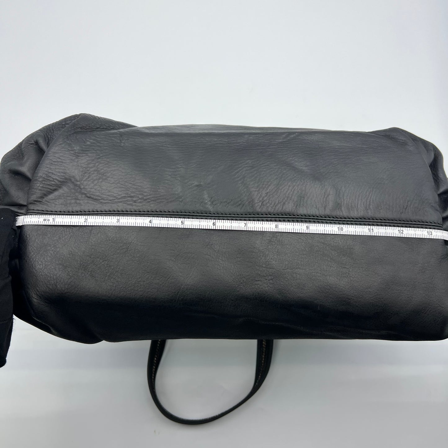 Large Black Nubuck Leather Gold Chain Shoulder Bag