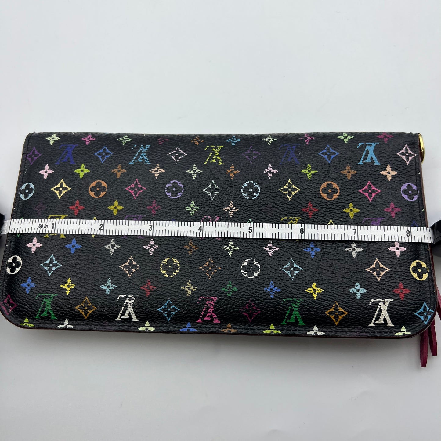 multicolour zippy wallet black pink interior