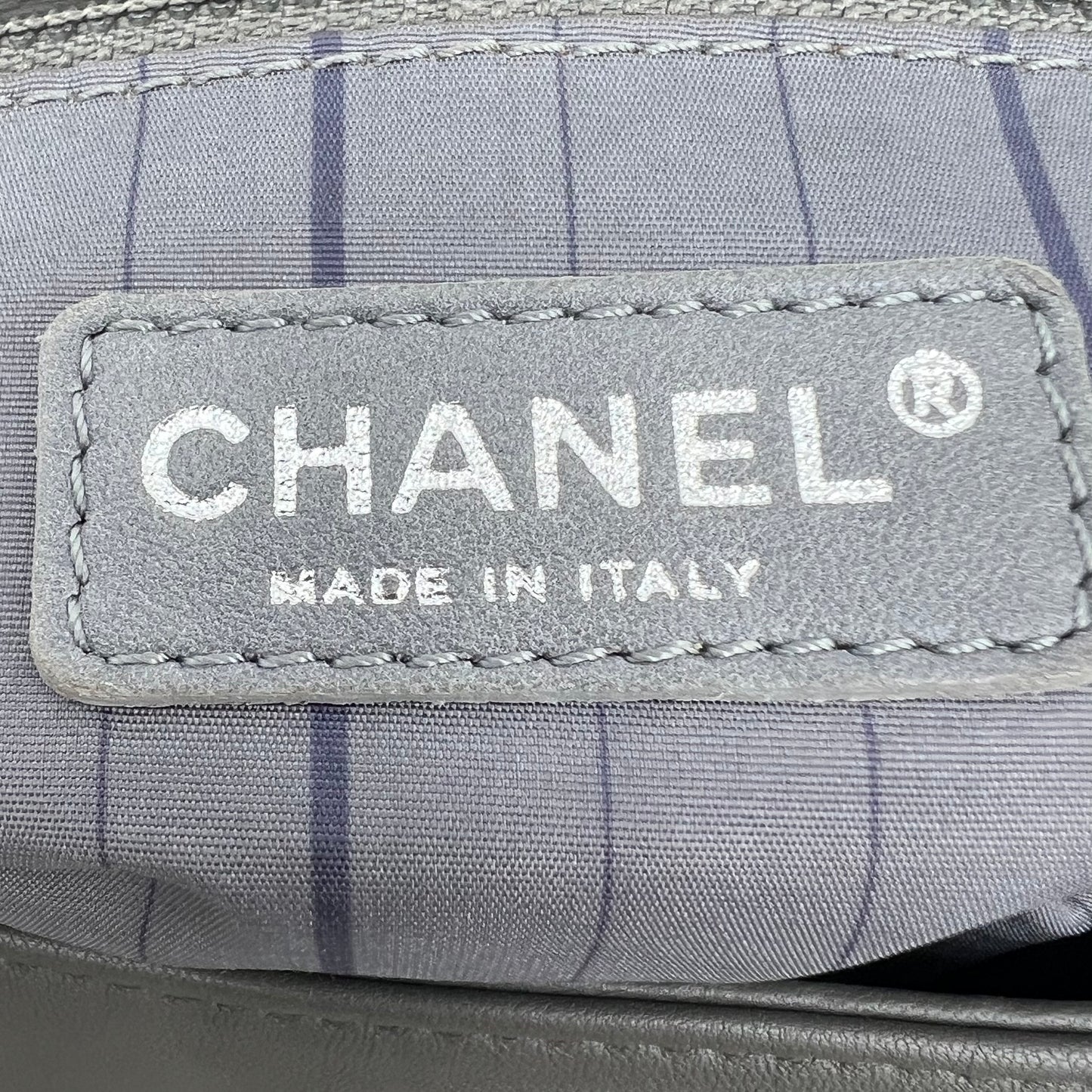 Gray Accordion CC Flap Bag Grey Dark grey