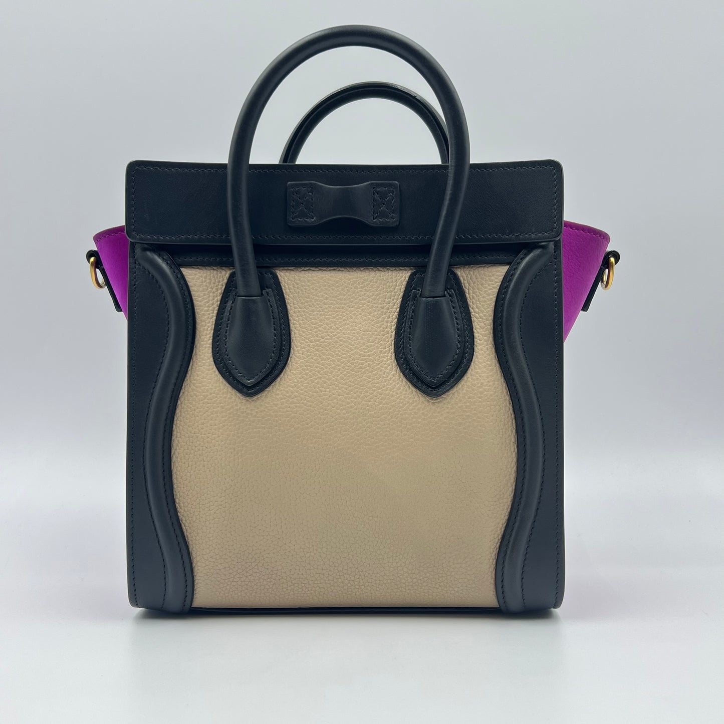 Celine Tri-Color Leather Nano Luggage