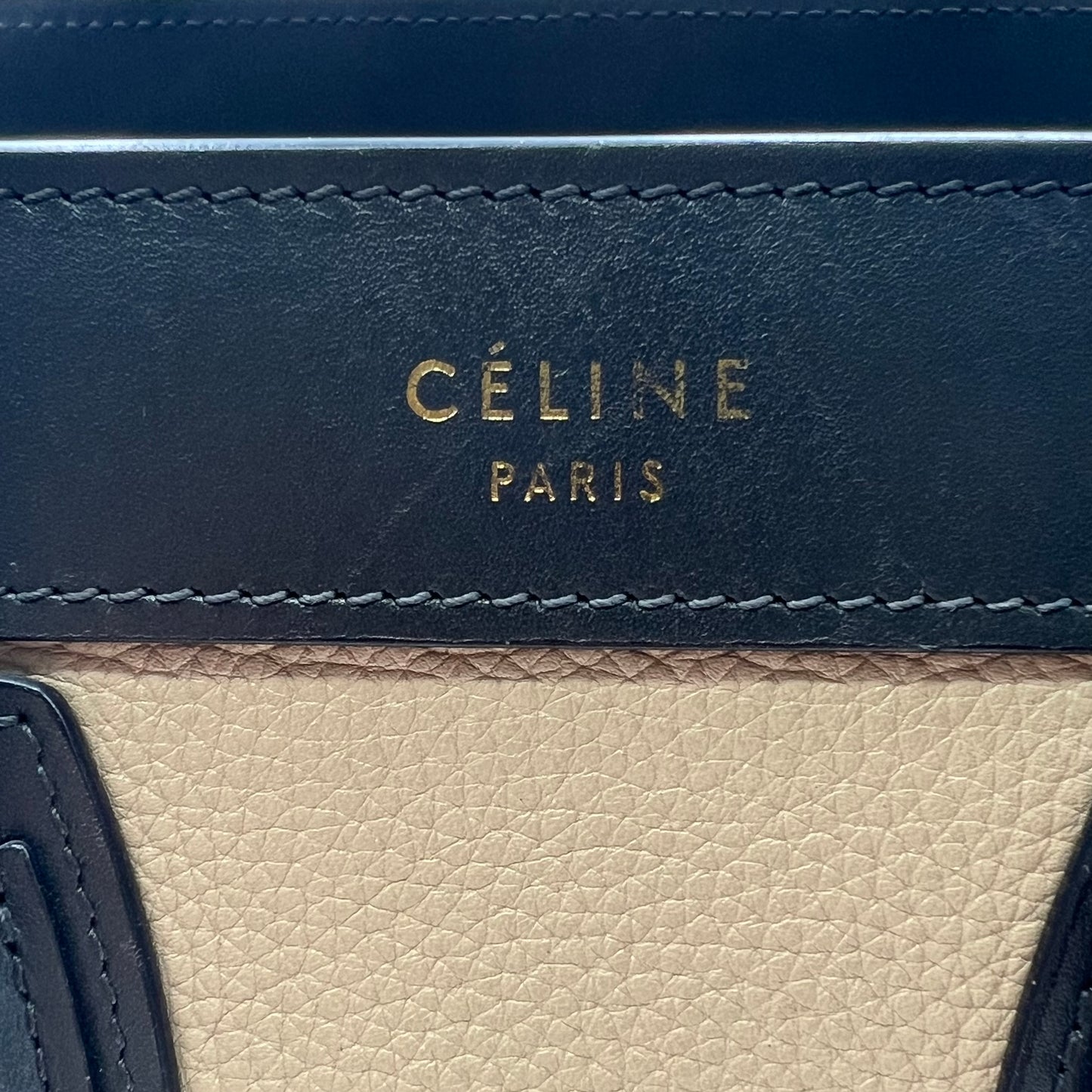 Celine Tri-Color Leather Nano Luggage