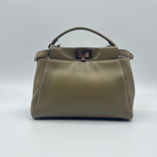 Nappa Mini Peekaboo Iconic Satchel Tortora