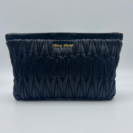 Leather Clutch Black