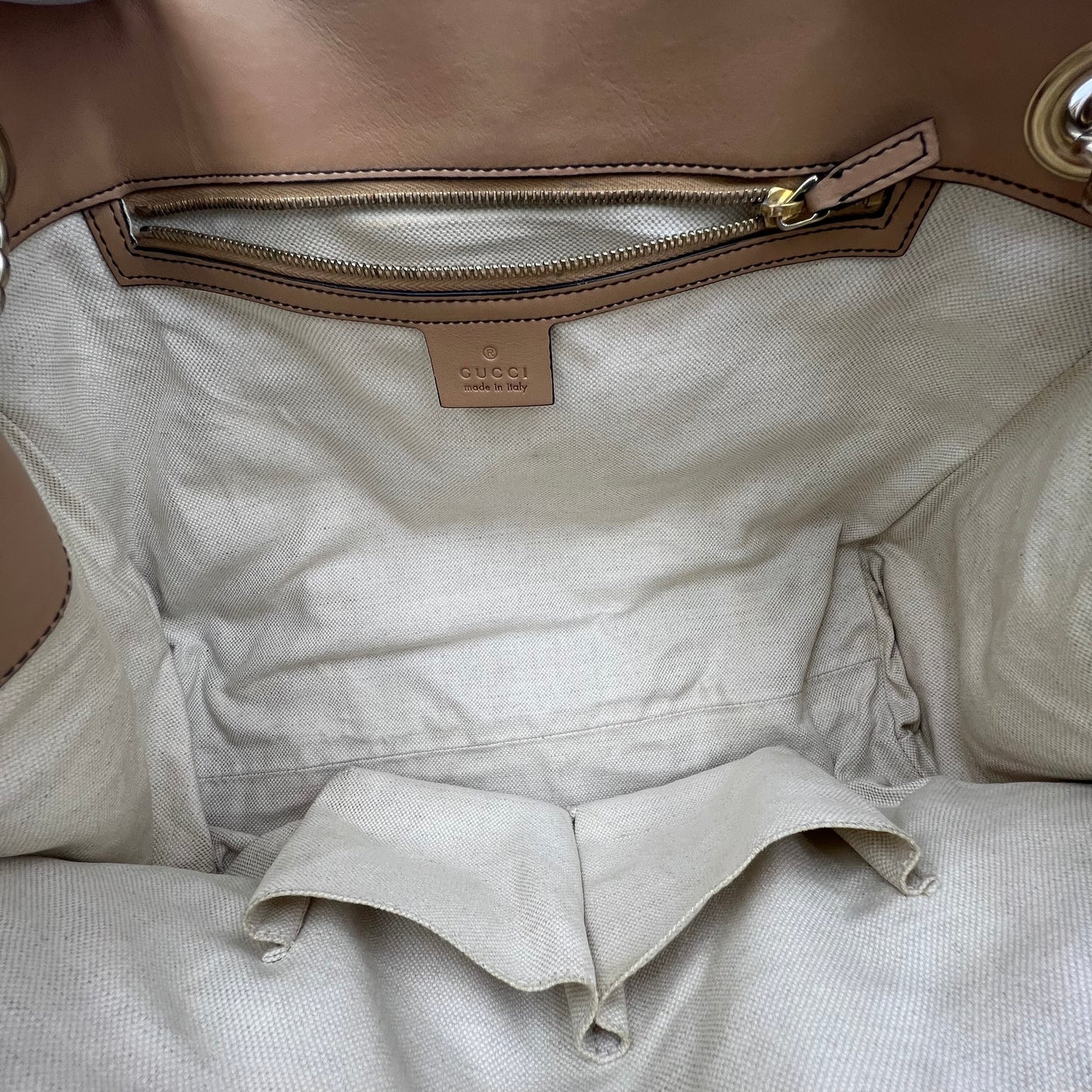 Emily Chain Flap Shoulder Bag Guccissima Leather Large