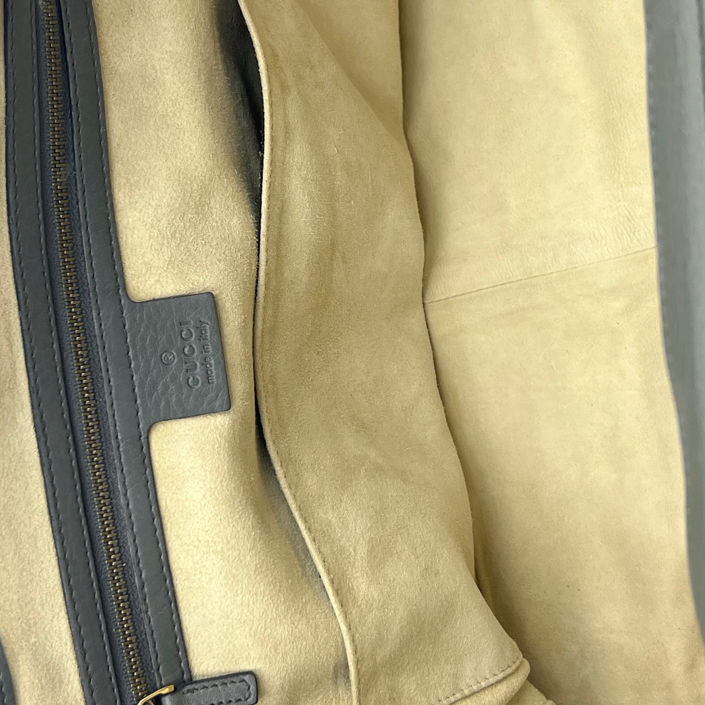 1973 Top Handle Bag Leather Medium Grey