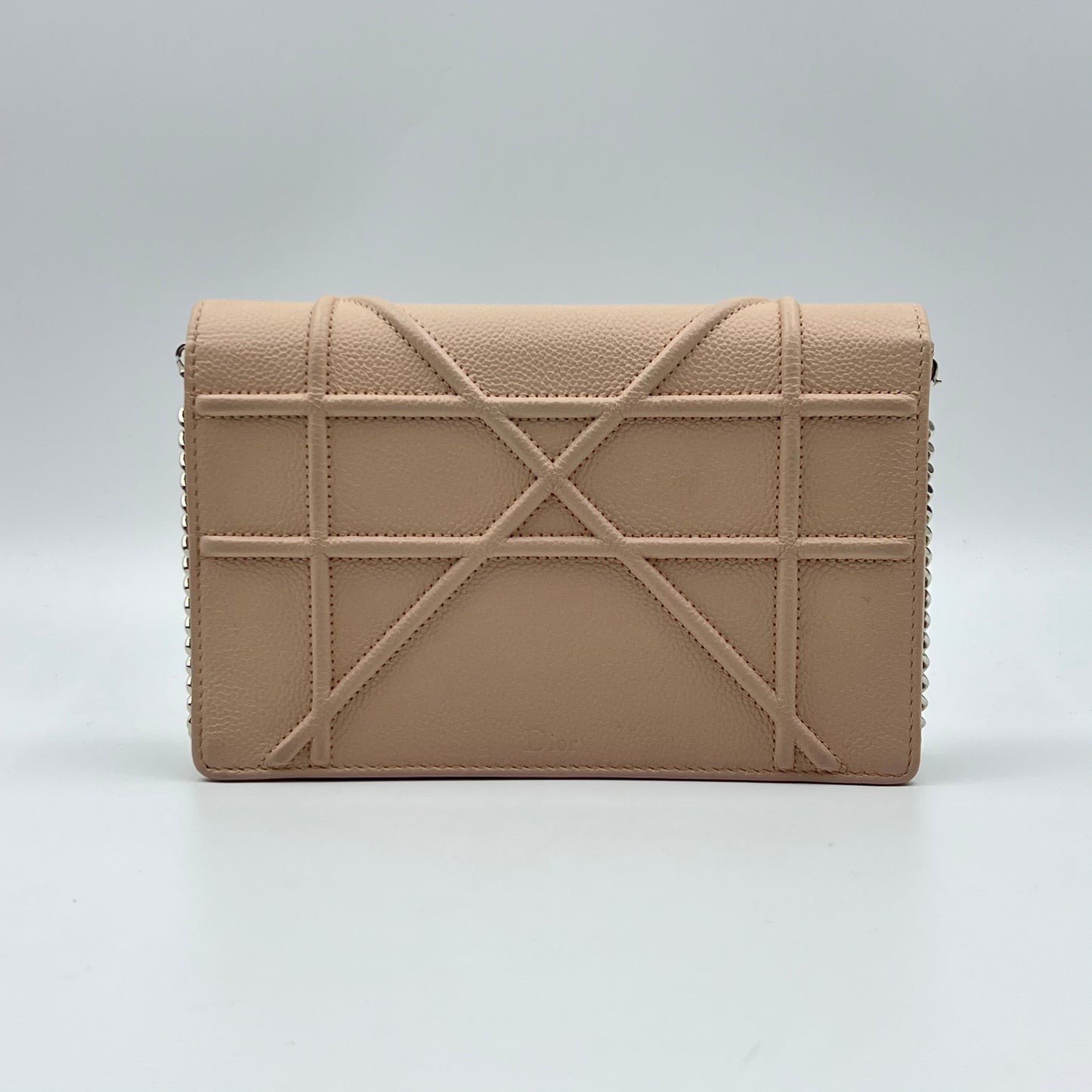 Grained Calfskin Diorama Wallet on Chain crossbody bag