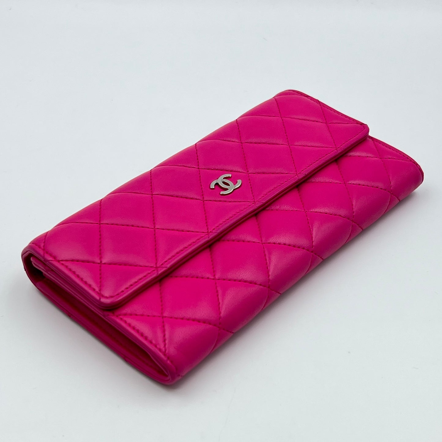 Lambskin CC Logo Continental Wallet
