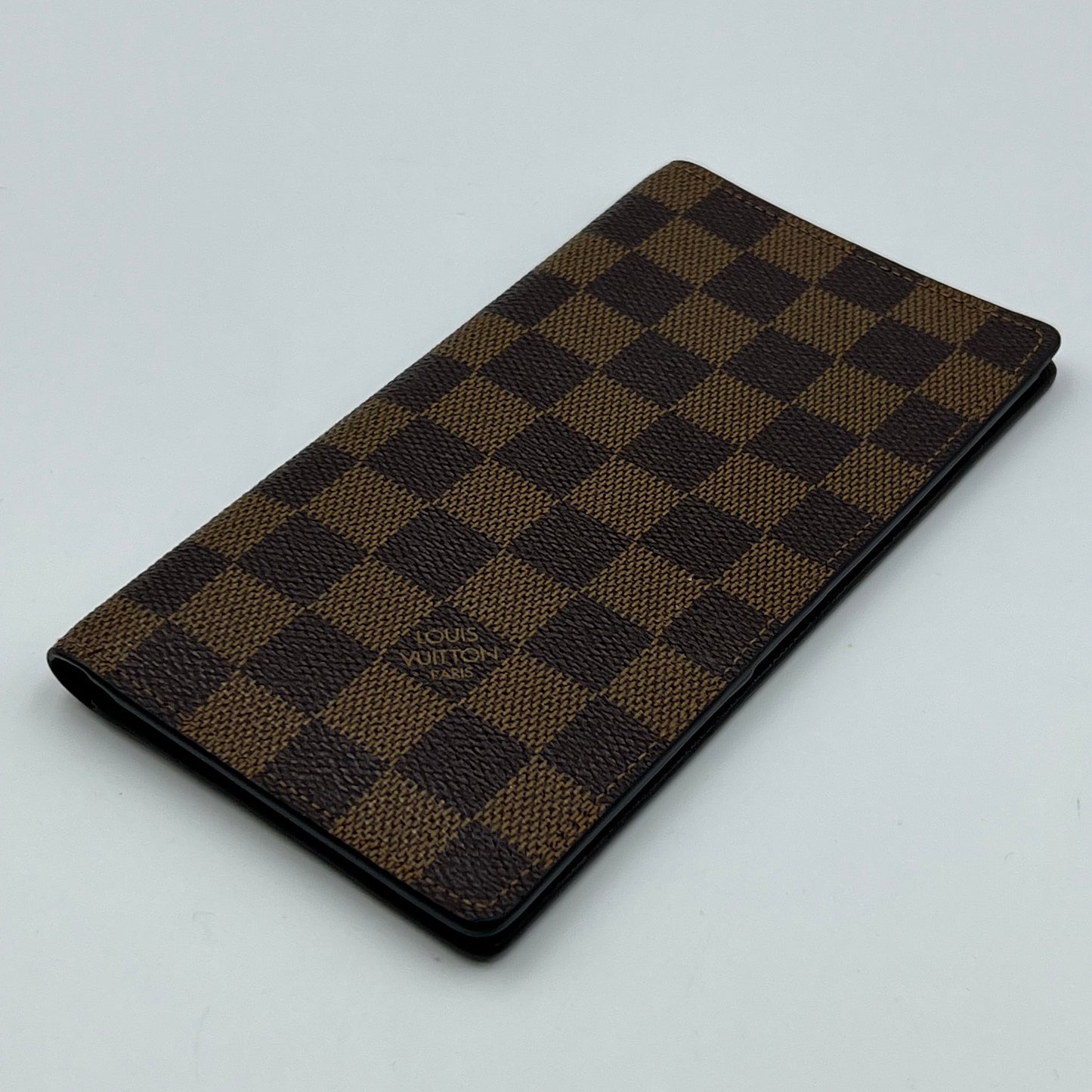 Damier Ebene Checkbook Cover Wallet