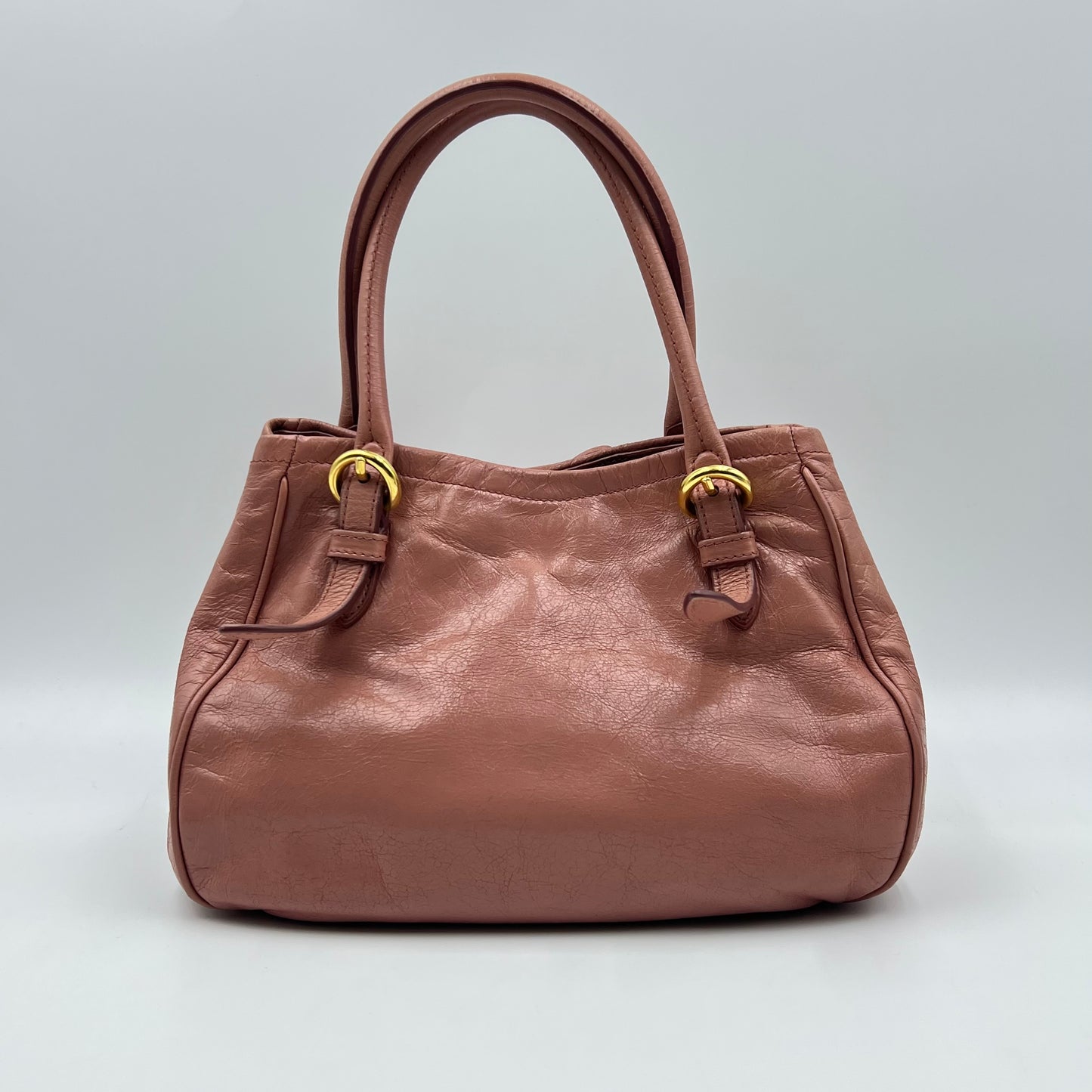 Pink Leather Bow Shoulder Bag